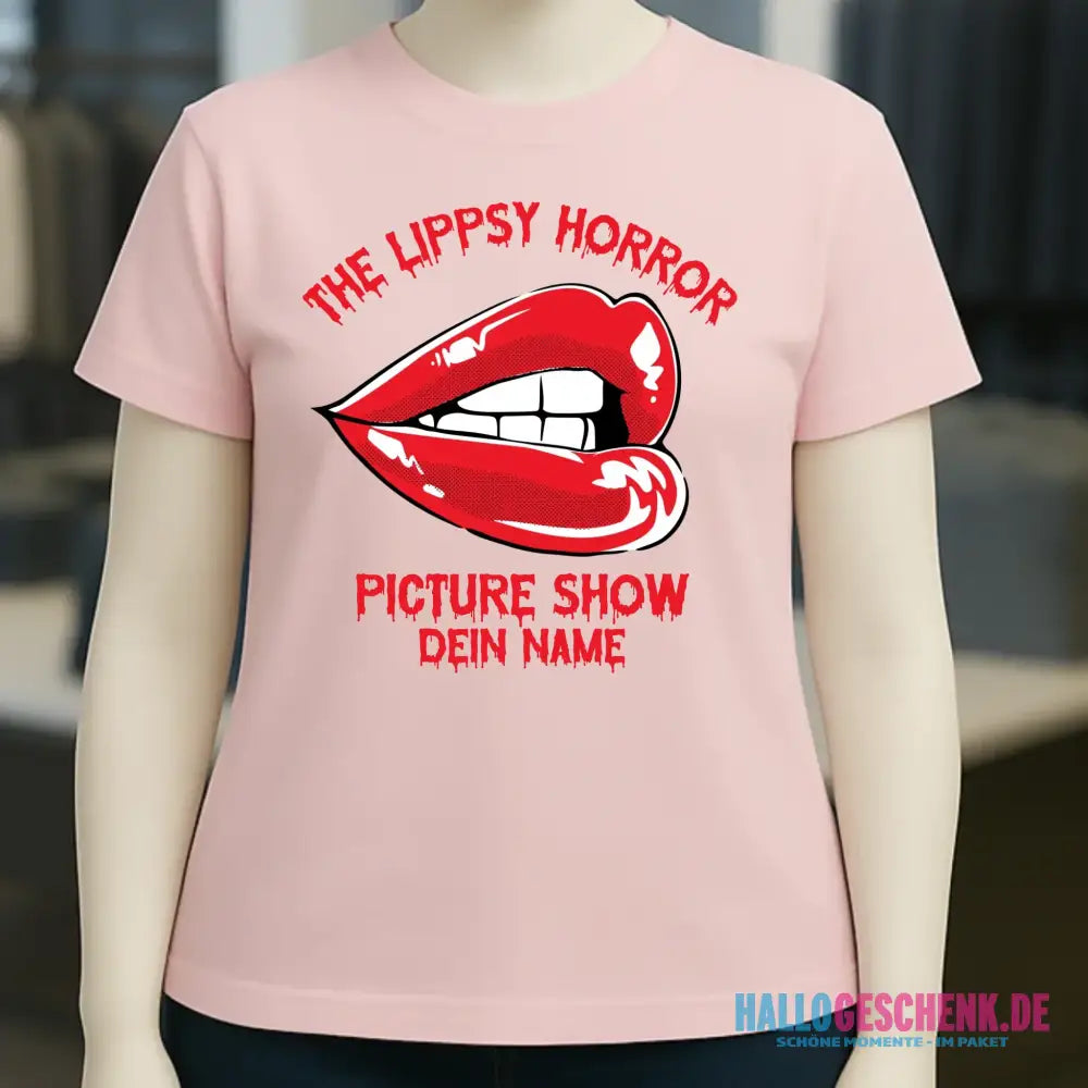 The Spooky, Ducky oder Lippsy Horror Picture Show + Name • Ladies Premium T-Shirt XS-2XL aus Bio-Baumwolle für Damen • Exklusivdesign • personalisiert • Halloween
