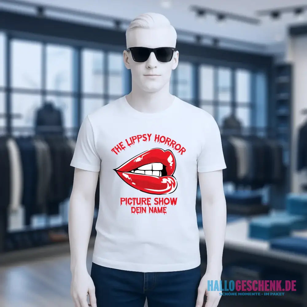 The Spooky, Ducky oder Lippsy Horror Picture Show + Name • Skateboard • Unisex Premium T-Shirt XS-5XL aus Bio-Baumwolle für Damen & Herren • Exklusivdesign • personalisiert • Halloween