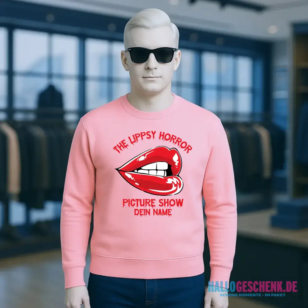 The Spooky, Ducky oder Lippsy Horror Picture Show + Name • Unisex Sweatshirt Bio-Baumwolle in 4 Farben XS-3XL • personalisiert