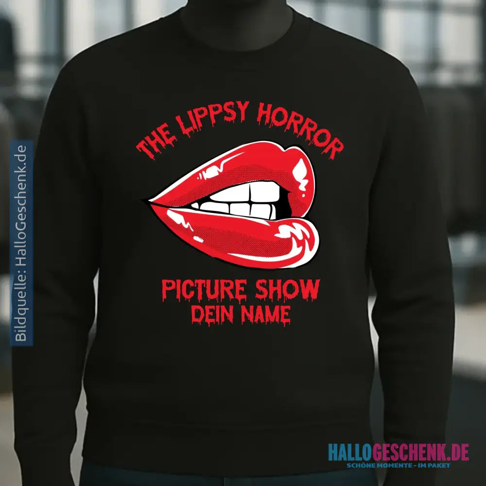 The Spooky, Ducky oder Lippsy Horror Picture Show + Name • Unisex Sweatshirt Bio-Baumwolle in 4 Farben XS-3XL • personalisiert