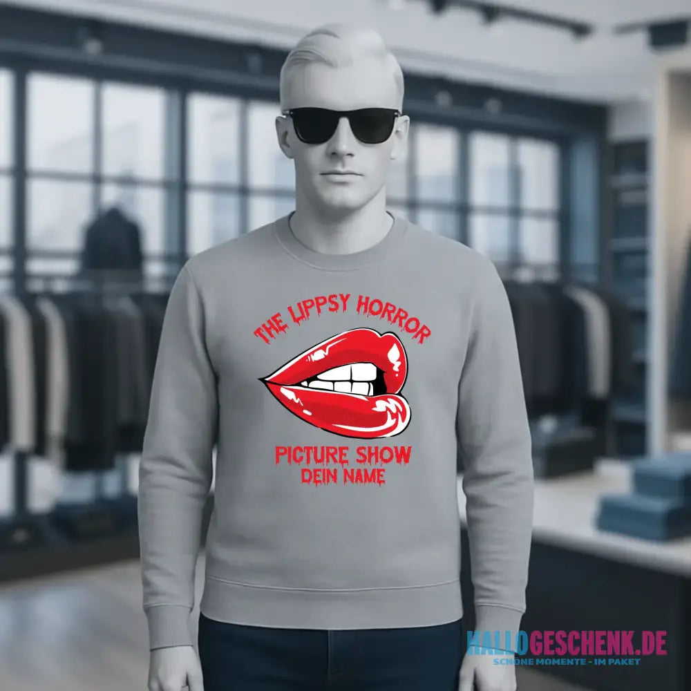 The Spooky, Ducky oder Lippsy Horror Picture Show + Name • Unisex Sweatshirt Bio-Baumwolle in 4 Farben XS-3XL • personalisiert
