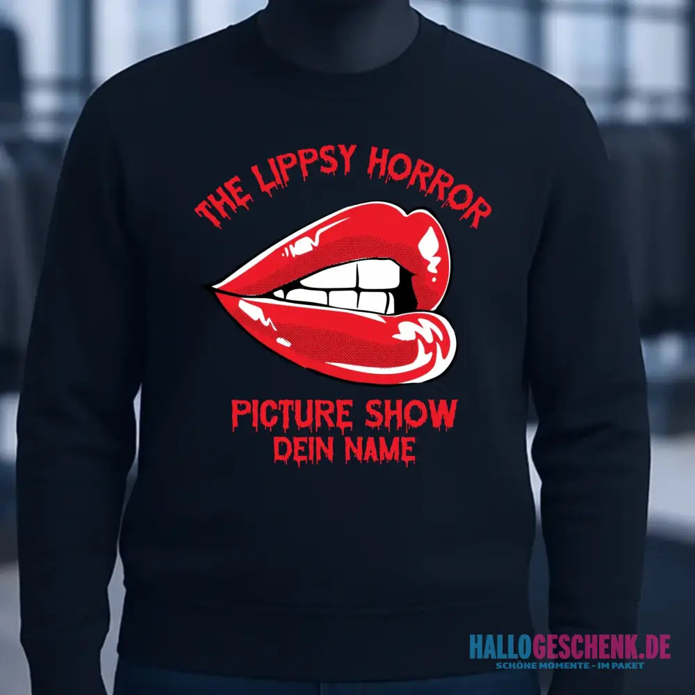 The Spooky, Ducky oder Lippsy Horror Picture Show + Name • Unisex Sweatshirt Bio-Baumwolle in 4 Farben XS-3XL • personalisiert