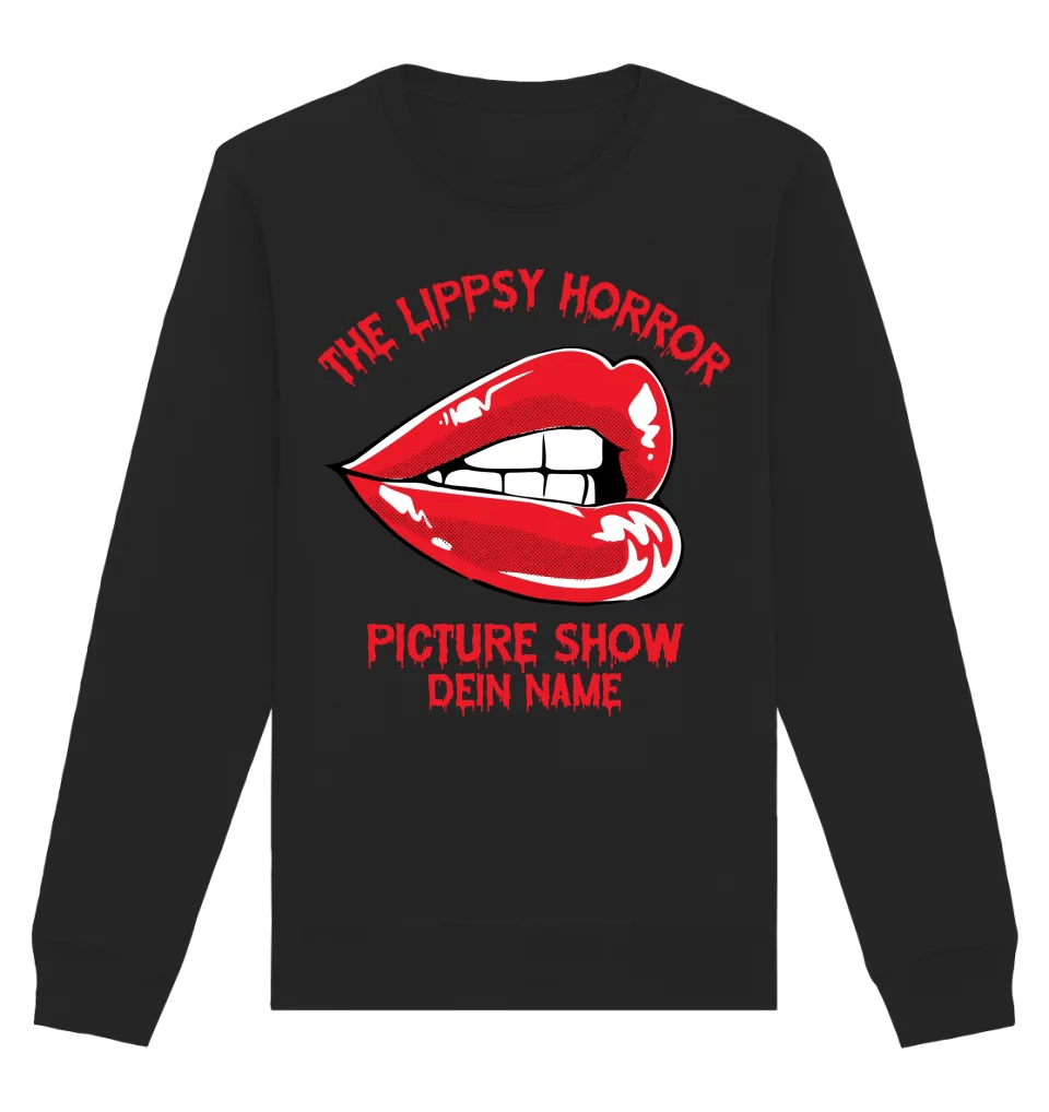 The Spooky, Ducky oder Lippsy Horror Picture Show + Name • Unisex Sweatshirt Bio - Baumwolle in 4 Farben XS - 3XL • personalisiert von HalloGeschenk.de