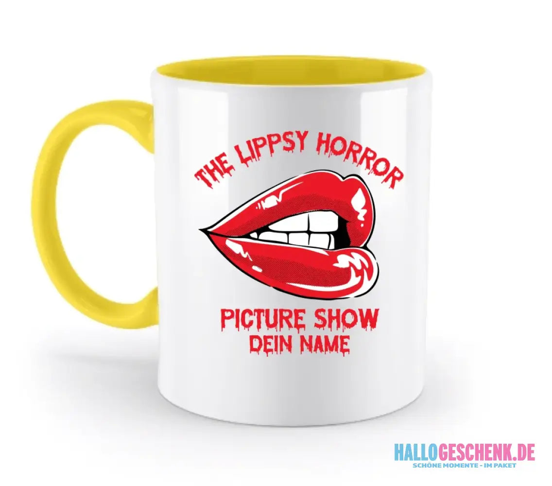 The Spooky, Ducky oder Lippsy Horror Picture Show + Name • zweifarbige Tasse spülmaschinengeeignet • Exklusivdesign • personalisiert • Halloween
