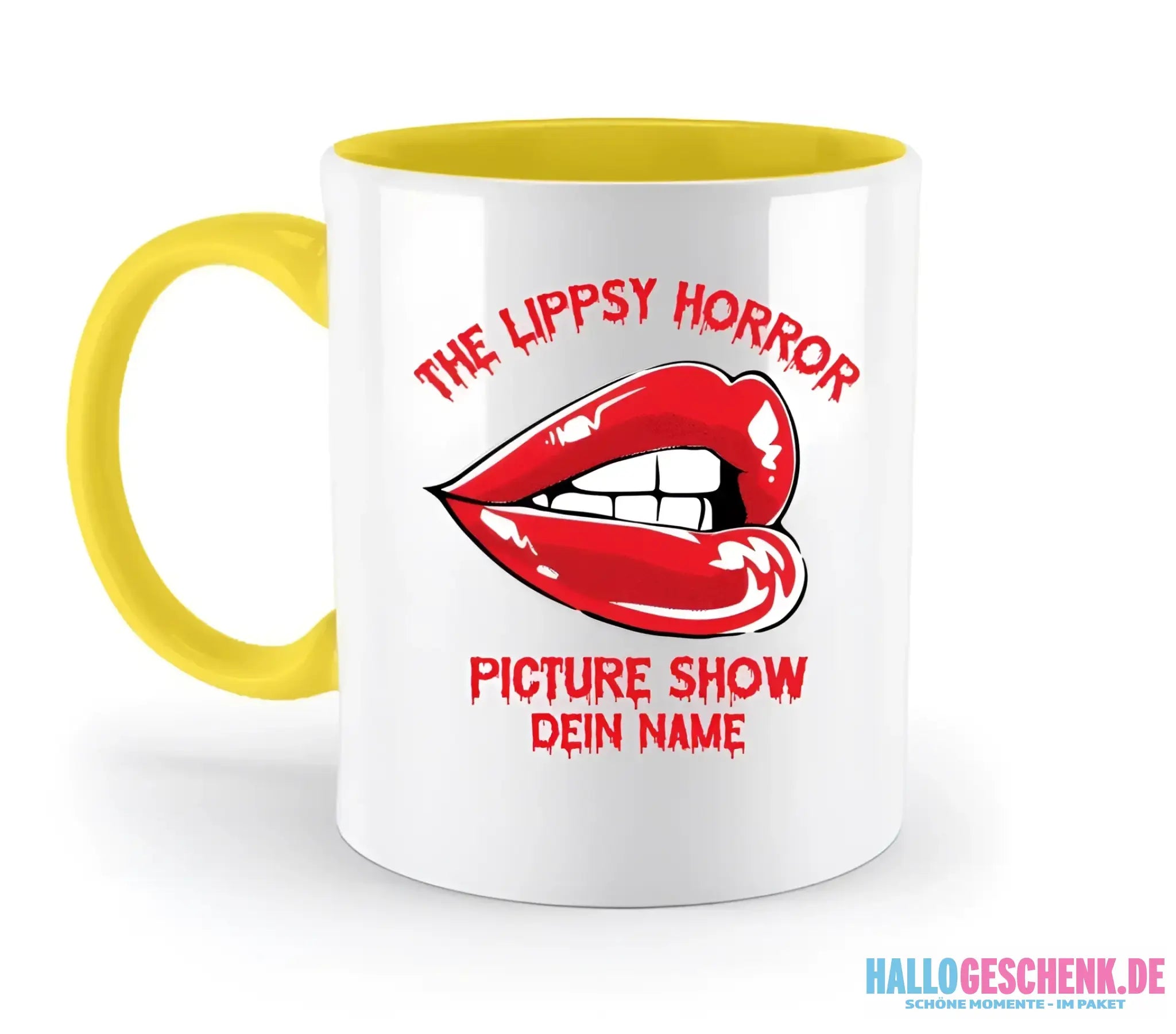The Spooky, Ducky oder Lippsy Horror Picture Show + Name • zweifarbige Tasse spülmaschinengeeignet • Exklusivdesign • personalisiert • Halloween