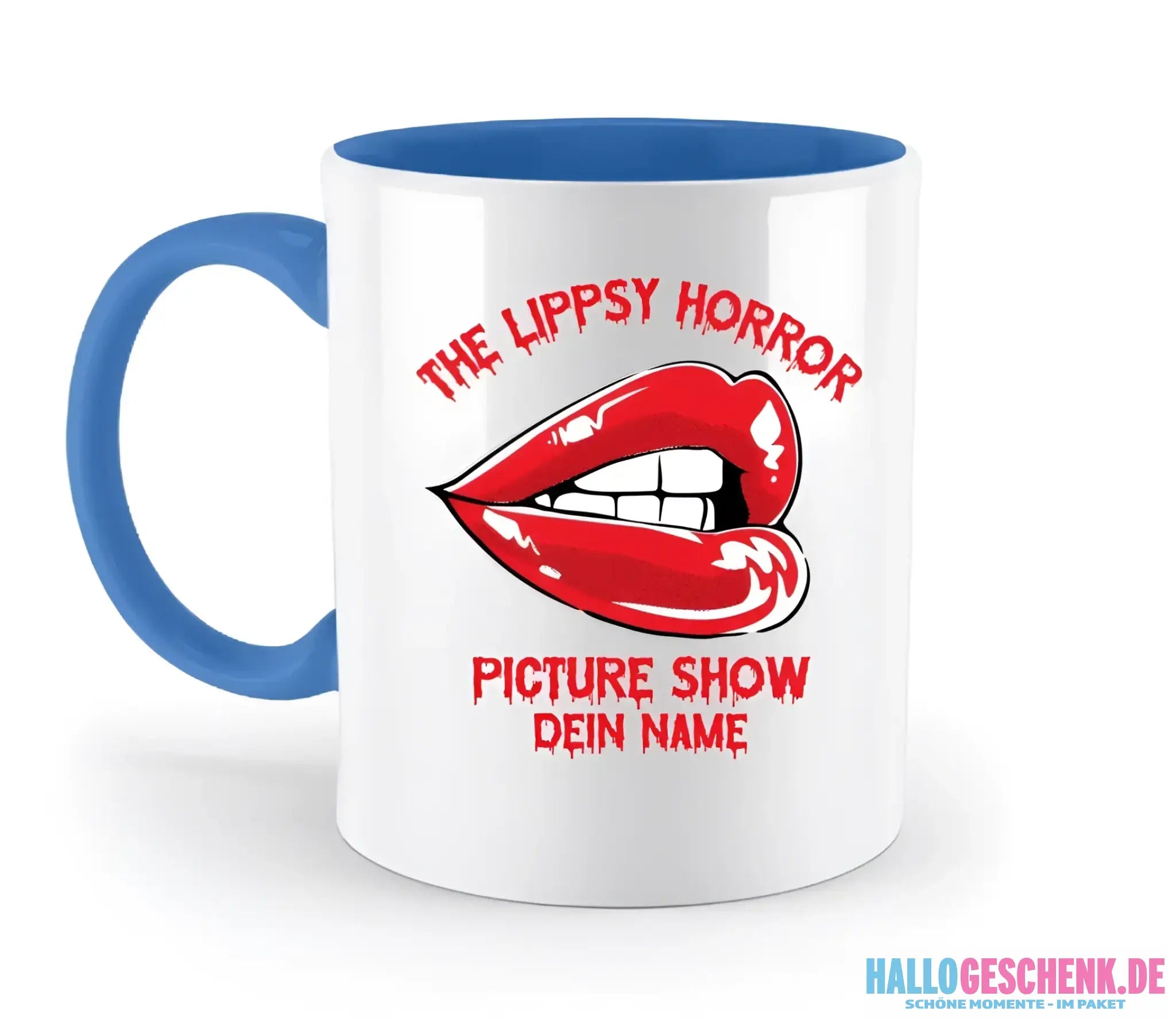 The Spooky, Ducky oder Lippsy Horror Picture Show + Name • zweifarbige Tasse spülmaschinengeeignet • Exklusivdesign • personalisiert • Halloween