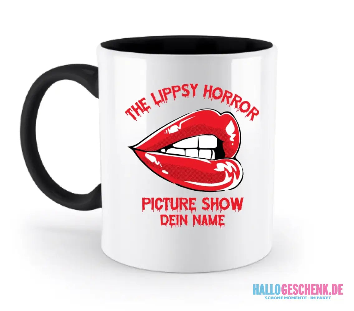 The Spooky, Ducky oder Lippsy Horror Picture Show + Name • zweifarbige Tasse spülmaschinengeeignet • Exklusivdesign • personalisiert • Halloween
