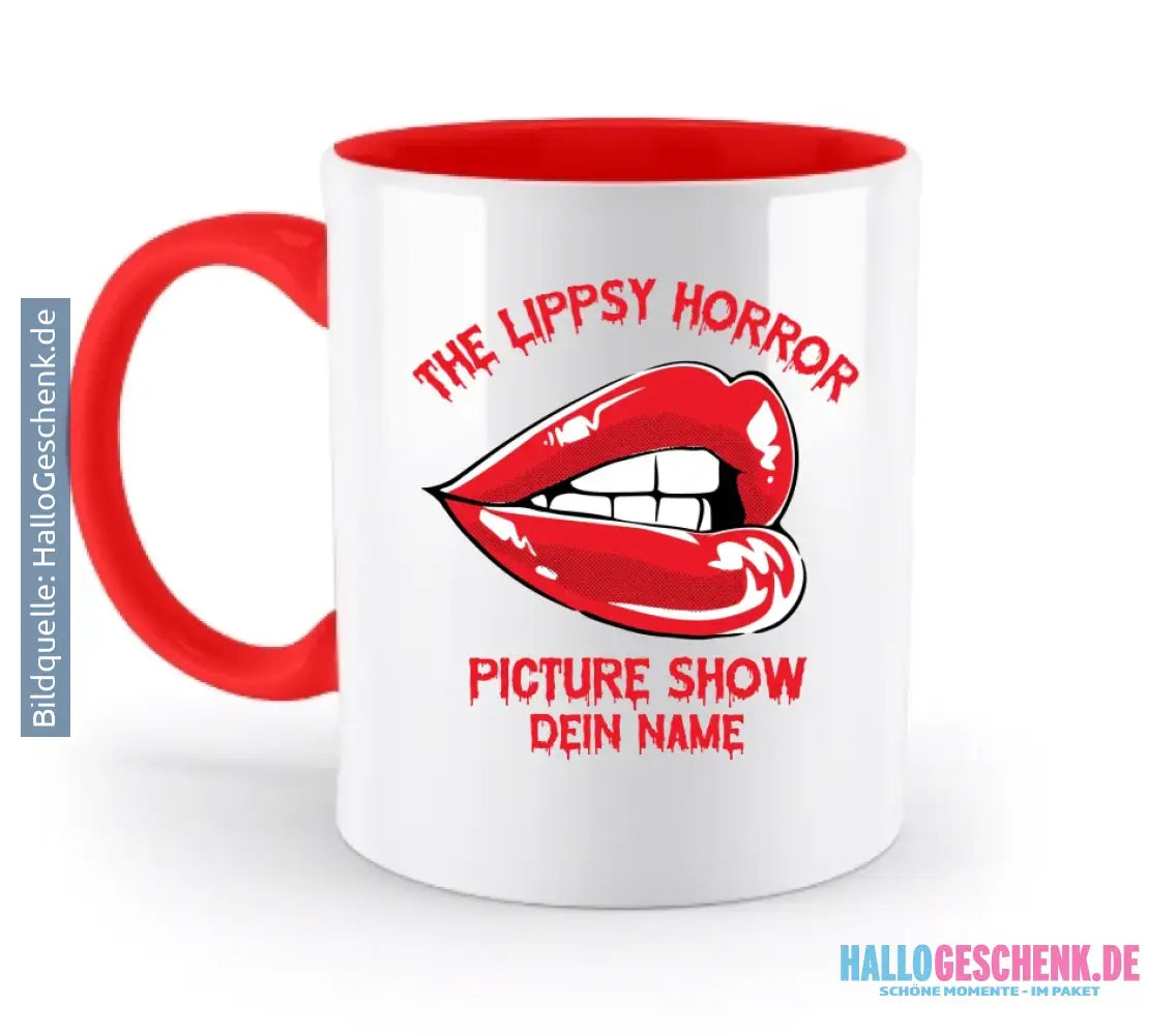 The Spooky, Ducky oder Lippsy Horror Picture Show + Name • zweifarbige Tasse spülmaschinengeeignet • Exklusivdesign • personalisiert • Halloween
