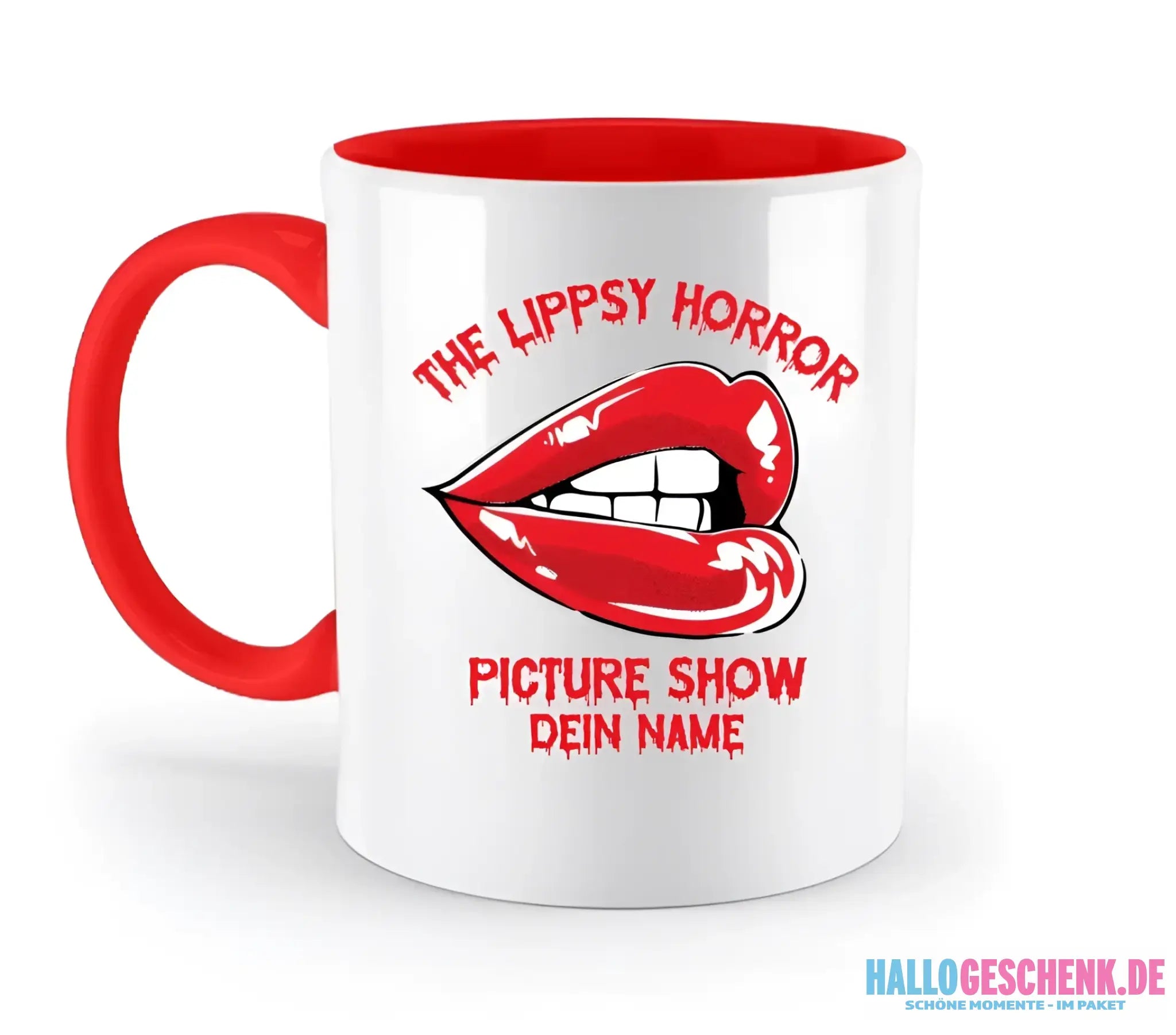 The Spooky, Ducky oder Lippsy Horror Picture Show + Name • zweifarbige Tasse spülmaschinengeeignet • Exklusivdesign • personalisiert • Halloween