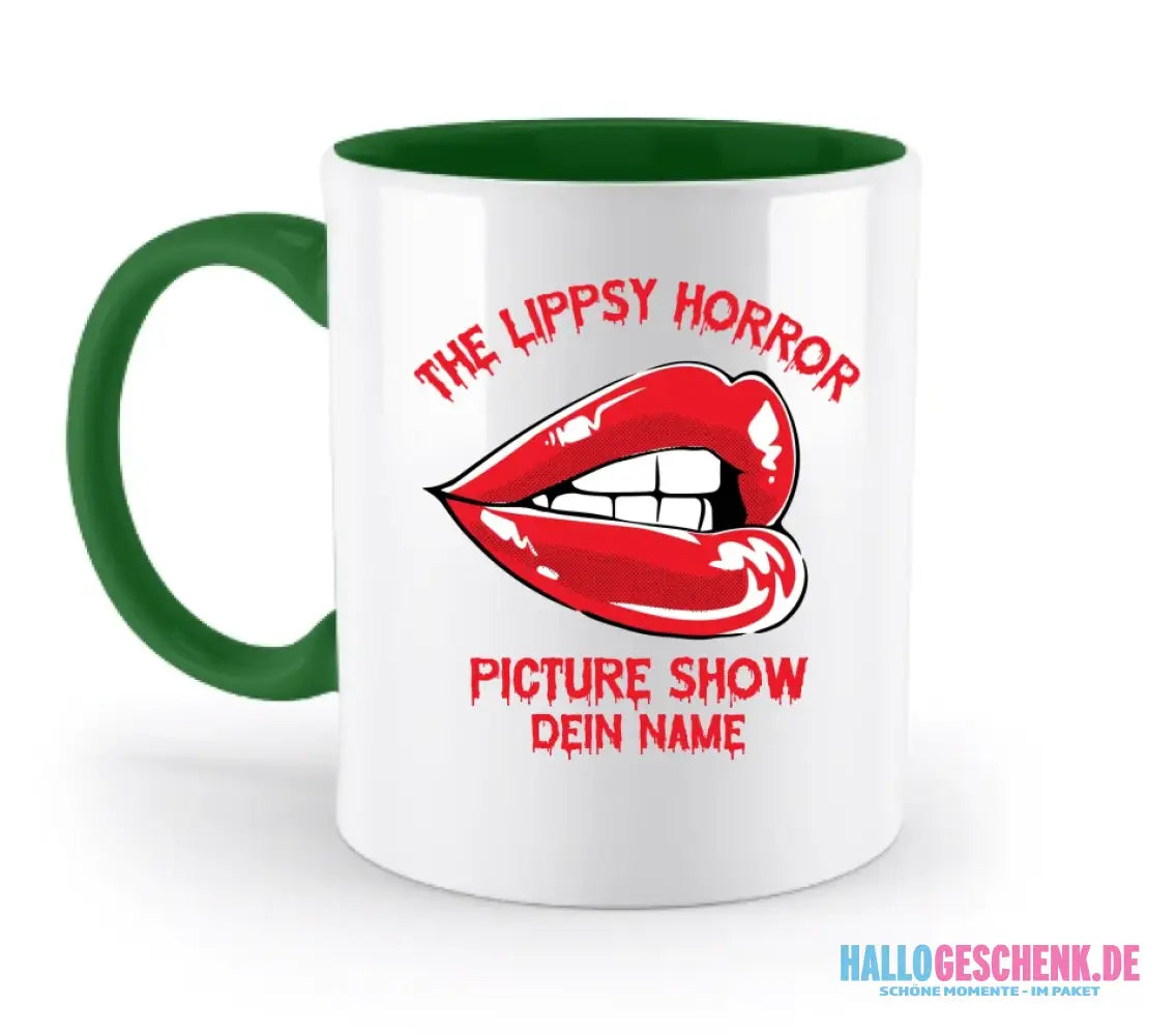 The Spooky, Ducky oder Lippsy Horror Picture Show + Name • zweifarbige Tasse spülmaschinengeeignet • Exklusivdesign • personalisiert • Halloween