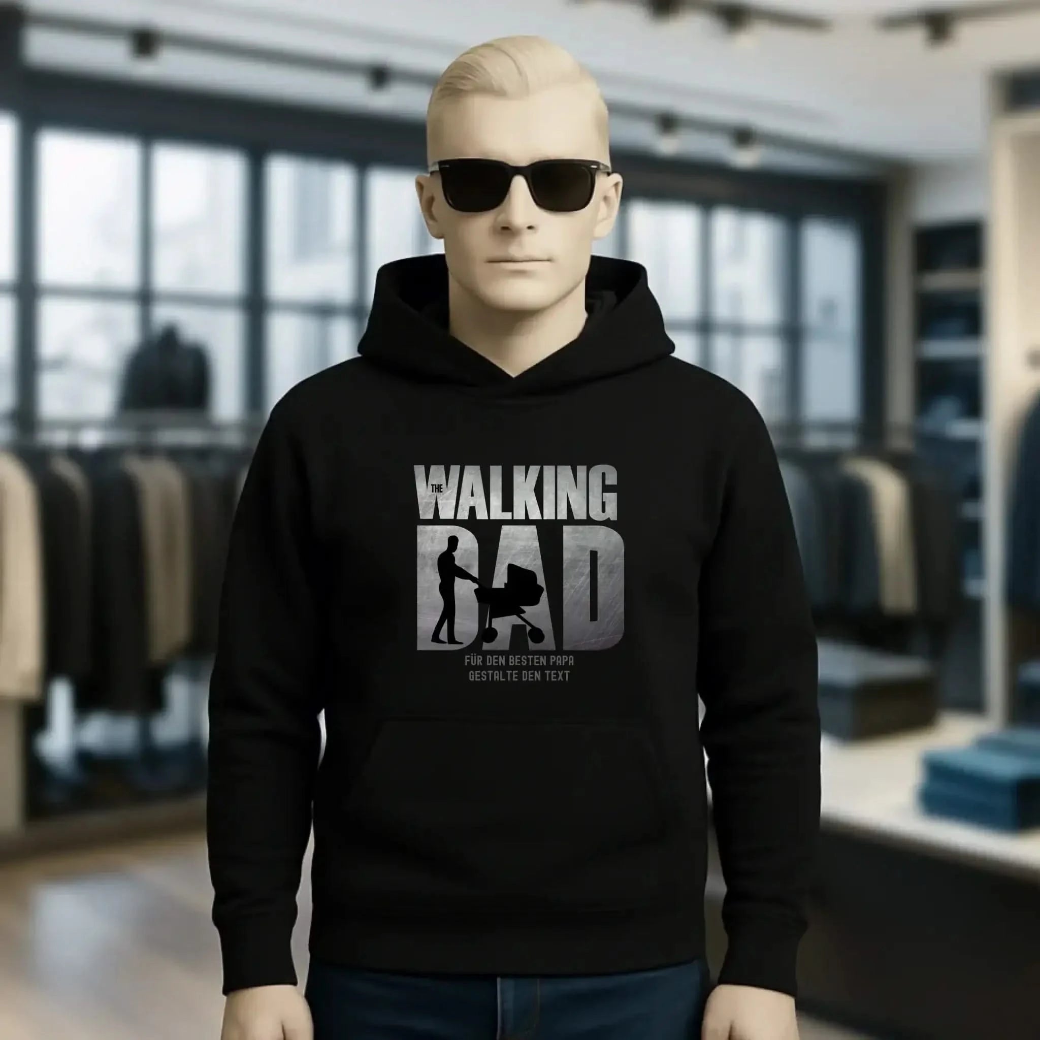 The Walking Dad 1 • Unisex Premium Hoodie XS-5XL aus Bio-Baumwolle für Damen & Herren • Motivprodukt • personalisiert