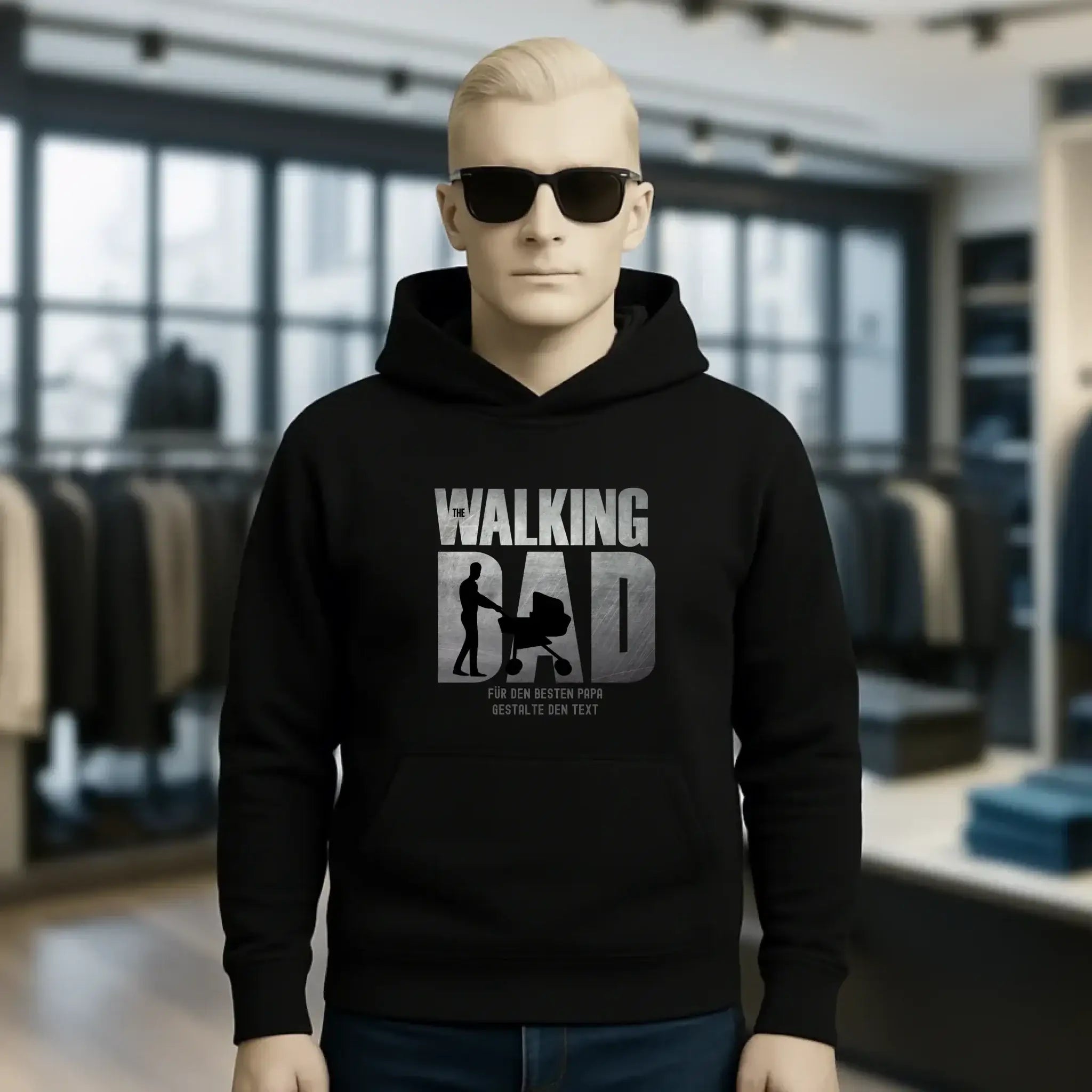 The Walking Dad 1 • Unisex Premium Hoodie XS-5XL aus Bio-Baumwolle für Damen & Herren • Motivprodukt • personalisiert