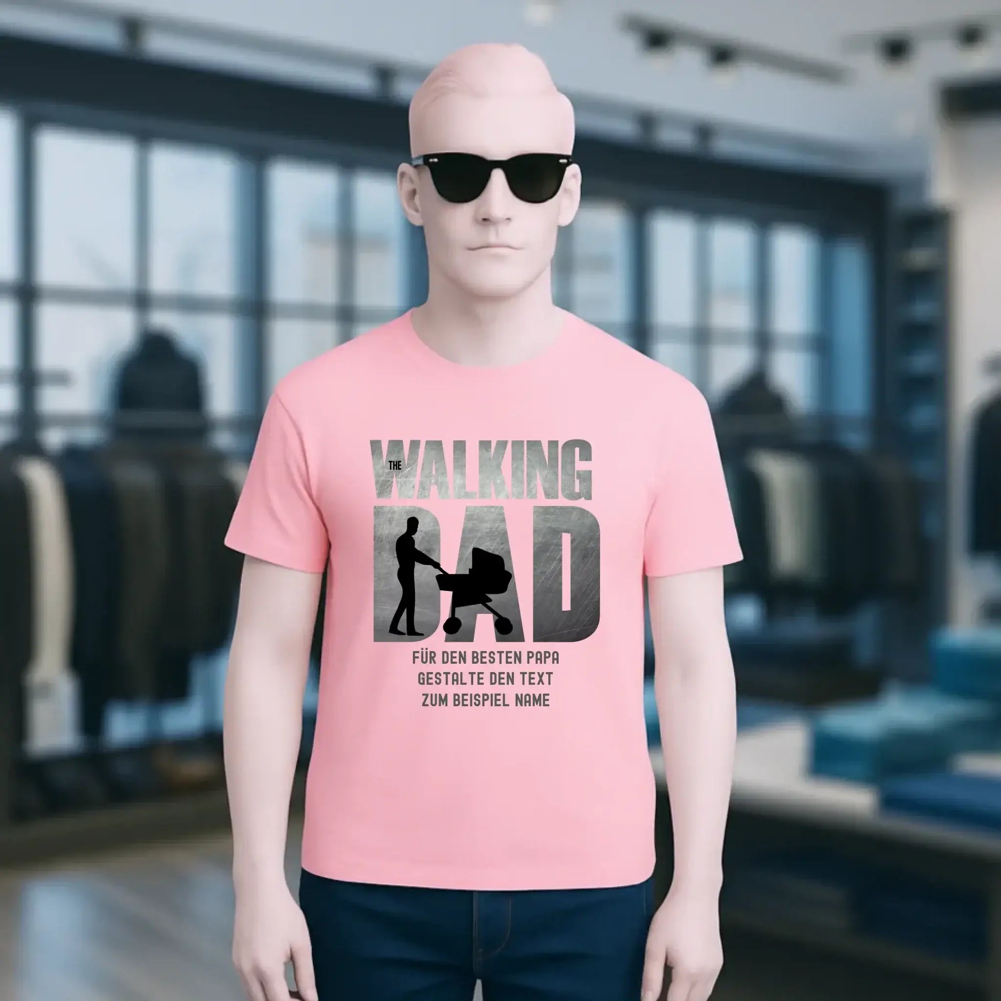 The Walking Dad 1 • Unisex Premium T-Shirt XS-5XL aus Bio-Baumwolle für Damen & Herren • Motivprodukt • personalisiert