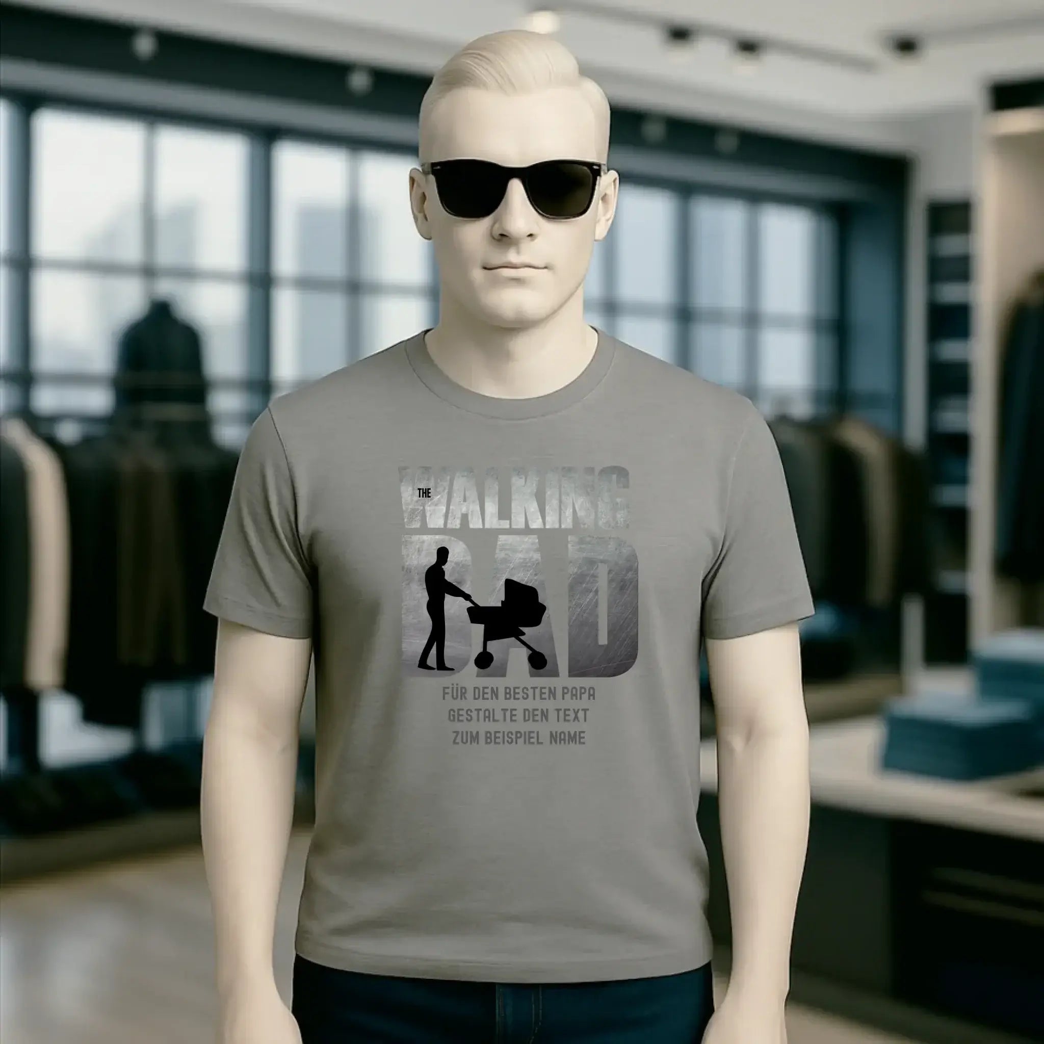 The Walking Dad 1 • Unisex Premium T-Shirt XS-5XL aus Bio-Baumwolle für Damen & Herren • Motivprodukt • personalisiert