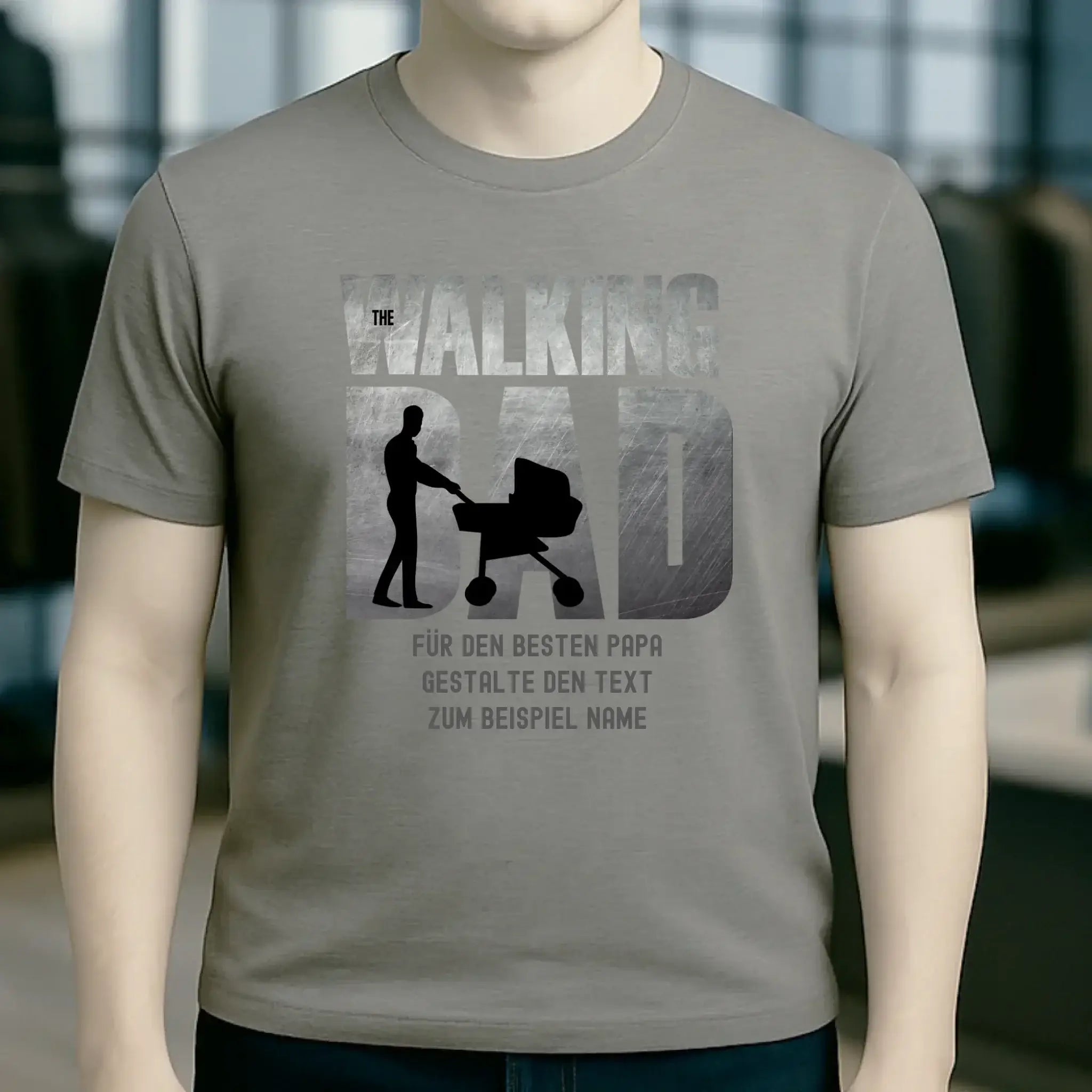 The Walking Dad 1 • Unisex Premium T-Shirt XS-5XL aus Bio-Baumwolle für Damen & Herren • Motivprodukt • personalisiert