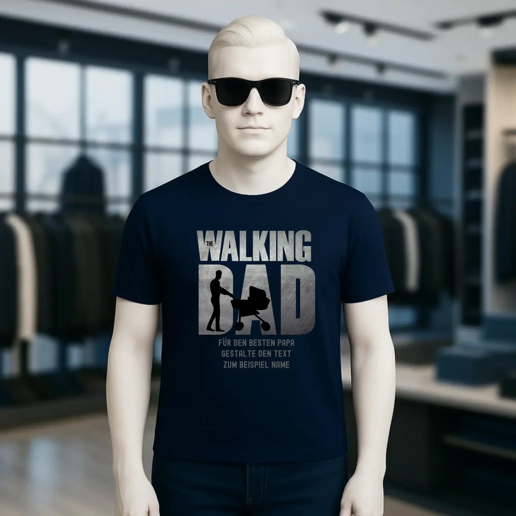 The Walking Dad 1 • Unisex Premium T-Shirt XS-5XL aus Bio-Baumwolle für Damen & Herren • Motivprodukt • personalisiert