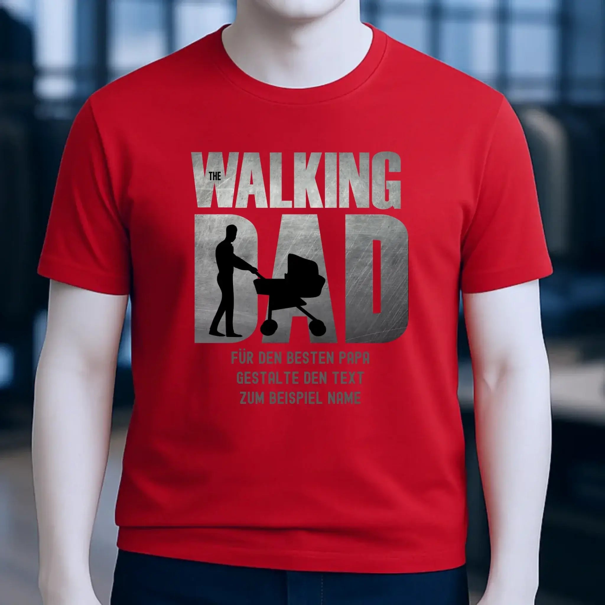 The Walking Dad 1 • Unisex Premium T-Shirt XS-5XL aus Bio-Baumwolle für Damen & Herren • Motivprodukt • personalisiert
