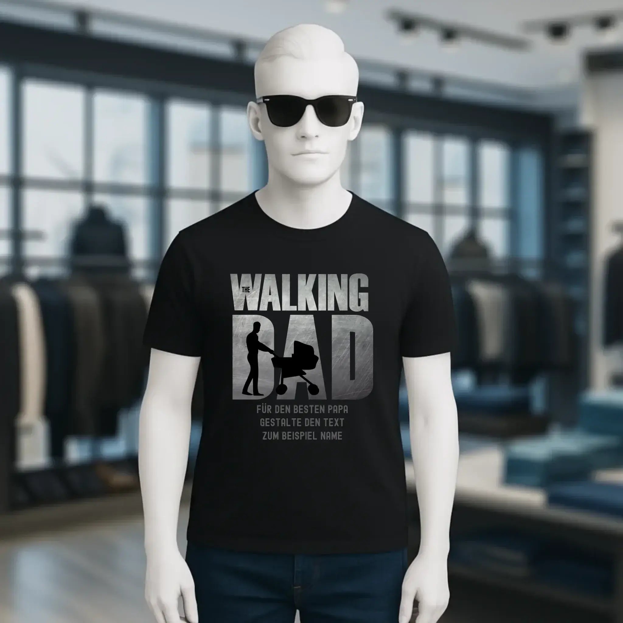 The Walking Dad 1 • Unisex Premium T-Shirt XS-5XL aus Bio-Baumwolle für Damen & Herren • Motivprodukt • personalisiert