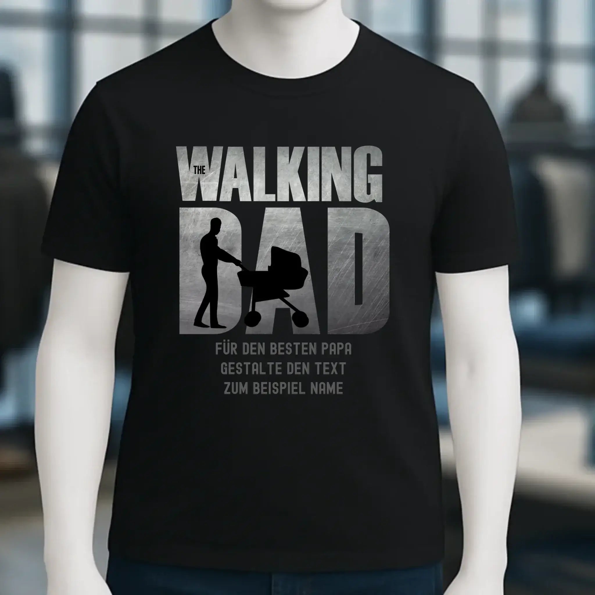 The Walking Dad 1 • Unisex Premium T-Shirt XS-5XL aus Bio-Baumwolle für Damen & Herren • Motivprodukt • personalisiert