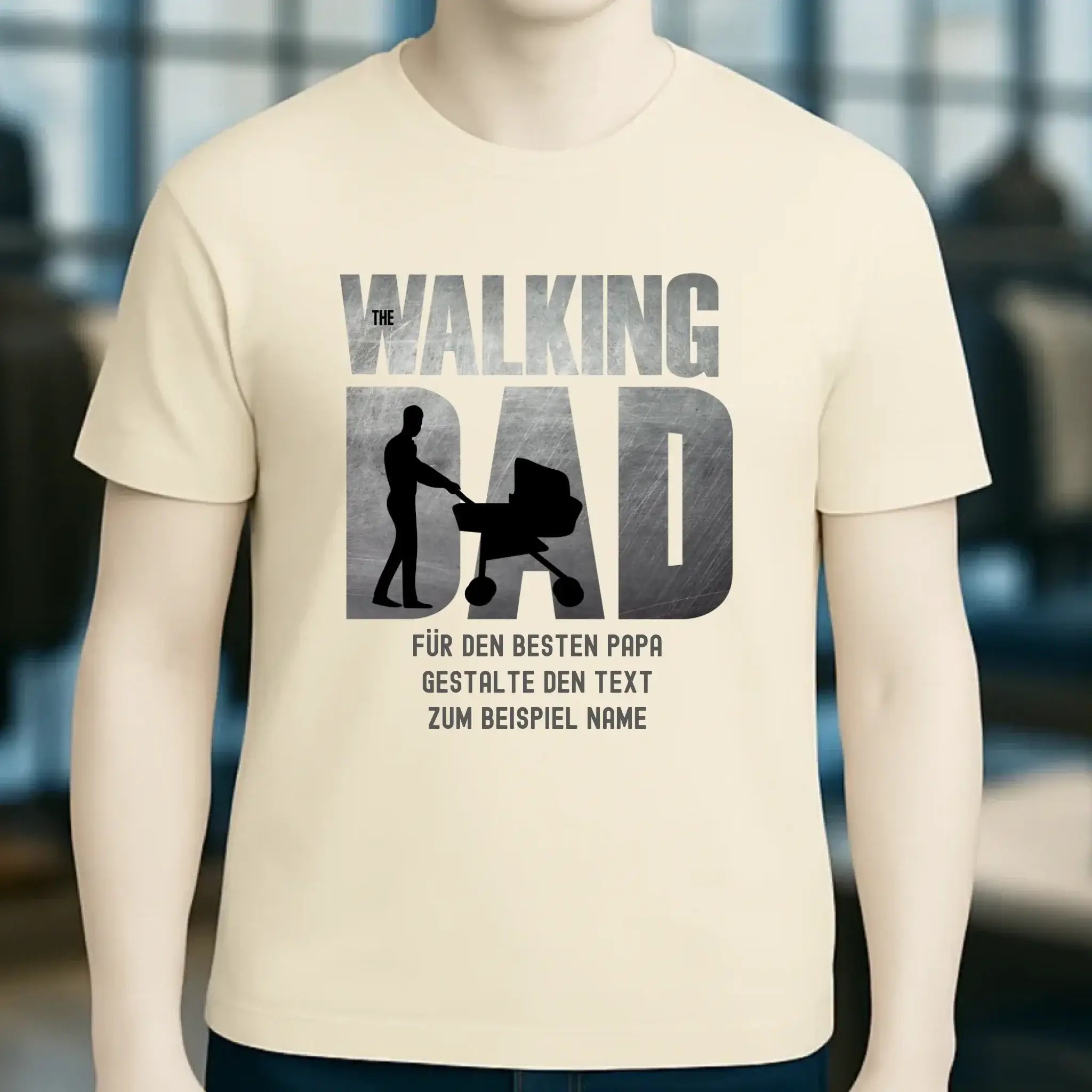 The Walking Dad 1 • Unisex Premium T-Shirt XS-5XL aus Bio-Baumwolle für Damen & Herren • Motivprodukt • personalisiert