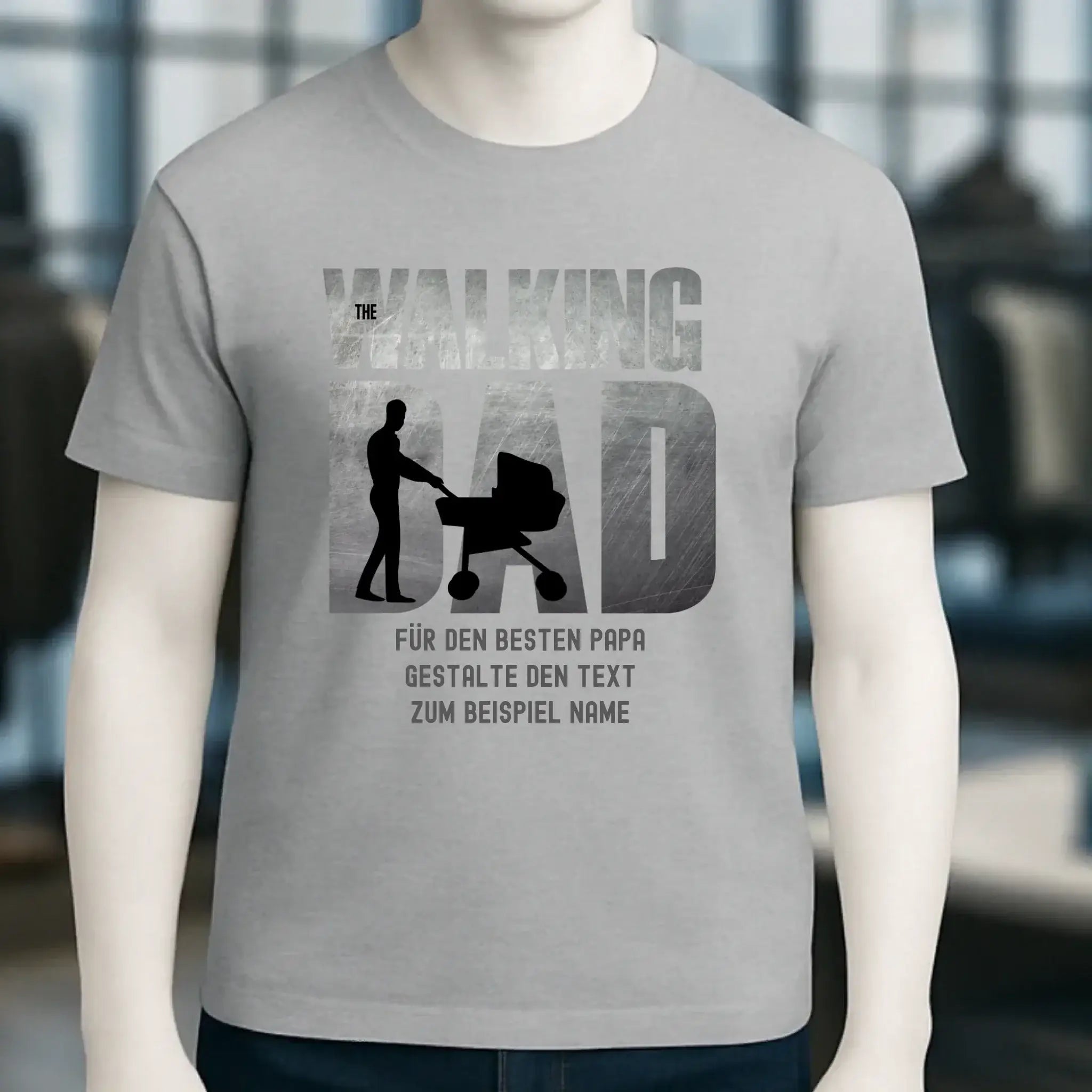 The Walking Dad 1 • Unisex Premium T-Shirt XS-5XL aus Bio-Baumwolle für Damen & Herren • Motivprodukt • personalisiert