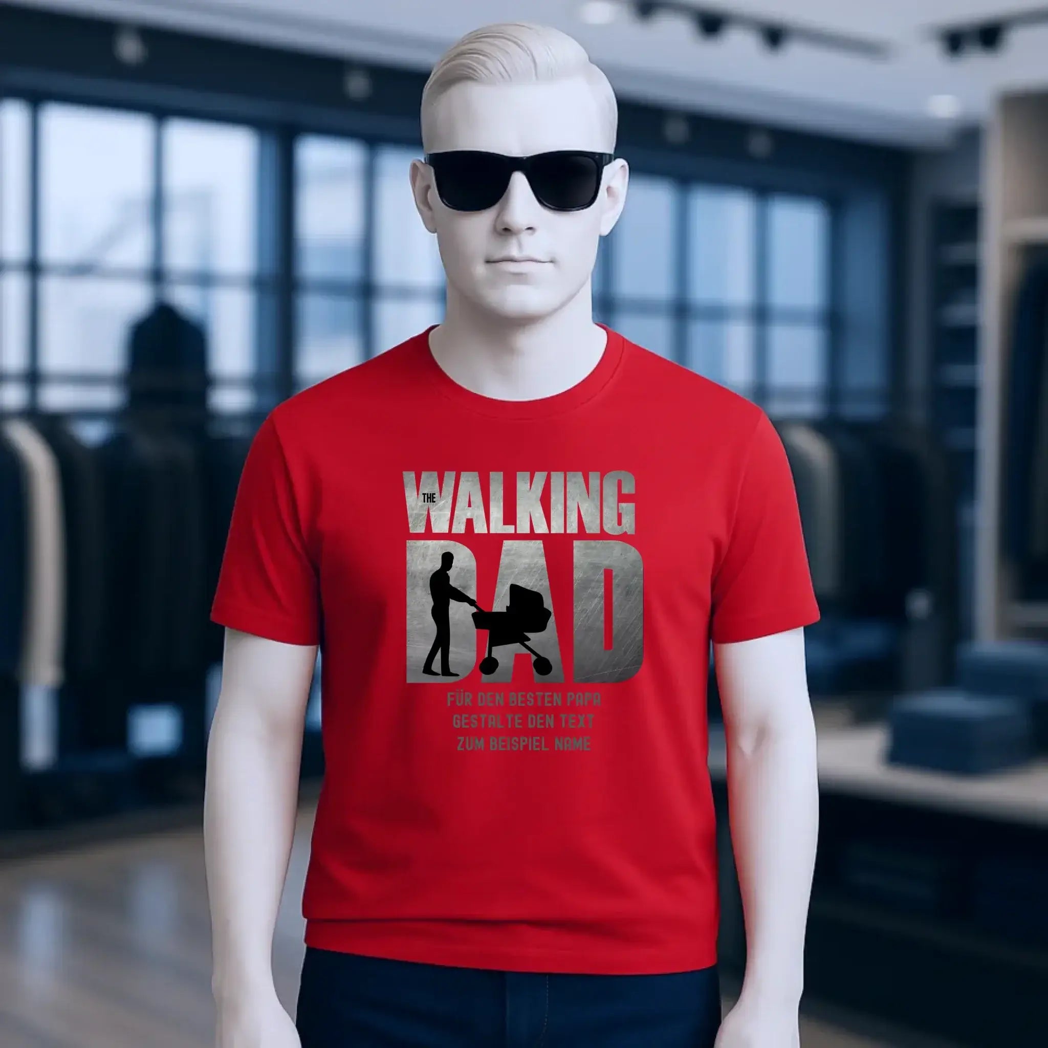 The Walking Dad 1 • Unisex Premium T-Shirt XS-5XL aus Bio-Baumwolle für Damen & Herren • Motivprodukt • personalisiert