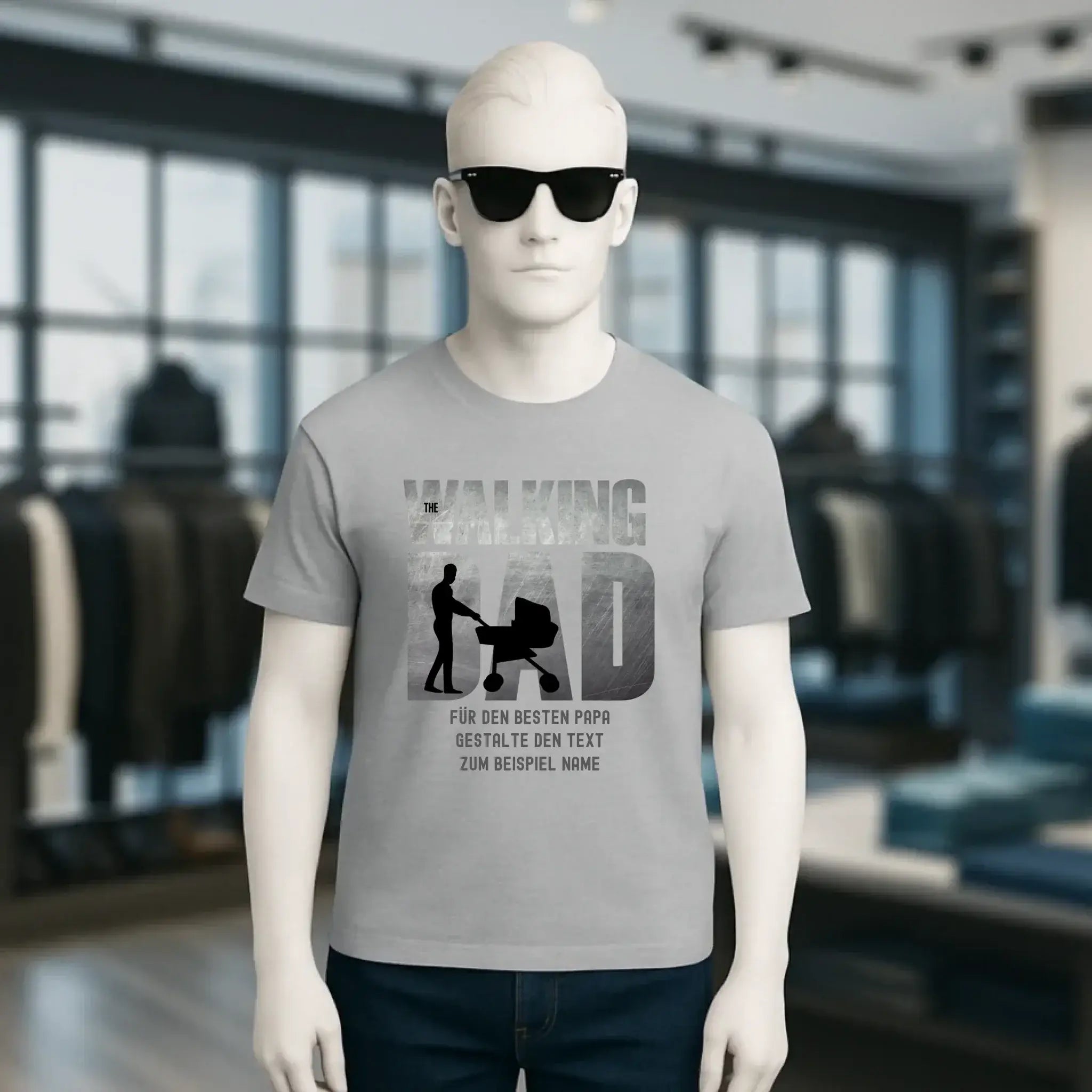 The Walking Dad 1 • Unisex Premium T-Shirt XS-5XL aus Bio-Baumwolle für Damen & Herren • Motivprodukt • personalisiert