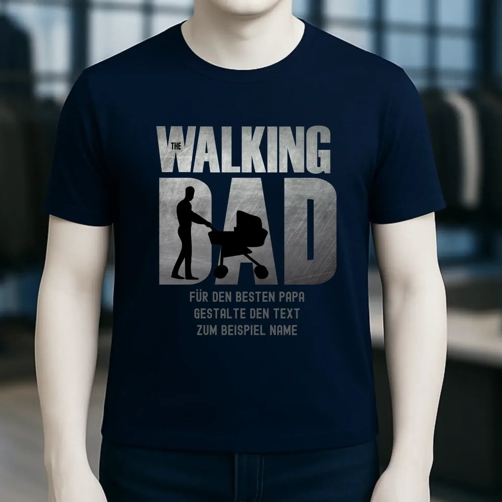 The Walking Dad 1 • Unisex Premium T-Shirt XS-5XL aus Bio-Baumwolle für Damen & Herren • Motivprodukt • personalisiert