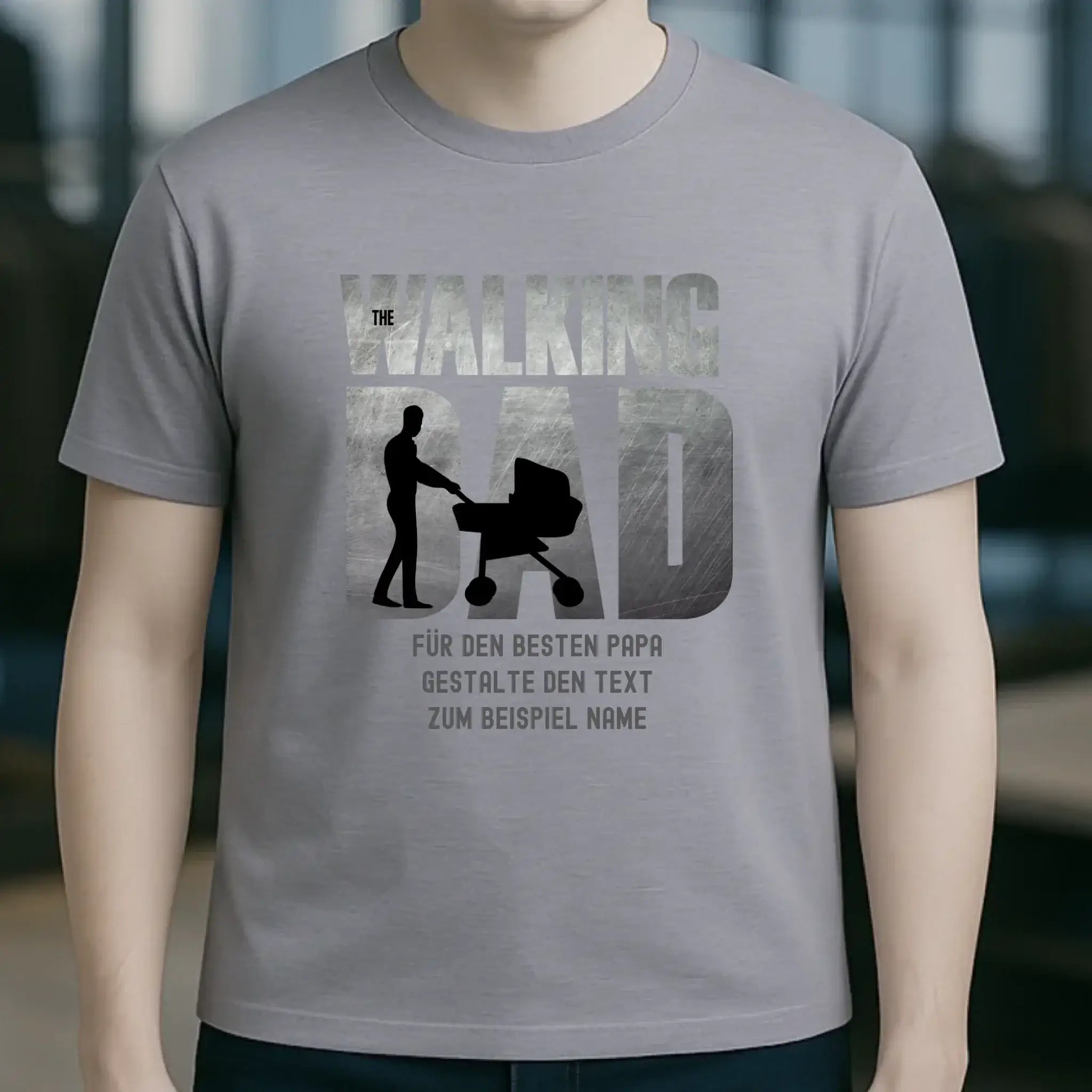 The Walking Dad 1 • Unisex Premium T-Shirt XS-5XL aus Bio-Baumwolle für Damen & Herren • Motivprodukt • personalisiert
