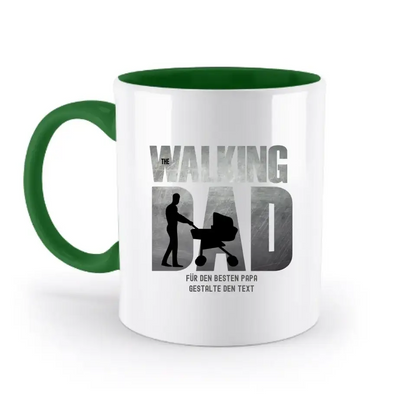 The Walking Dad 1 • zweifarbige Tasse • Motivprodukt • personalisiert - zweifarbige Tasse • spülmaschinengeeignet