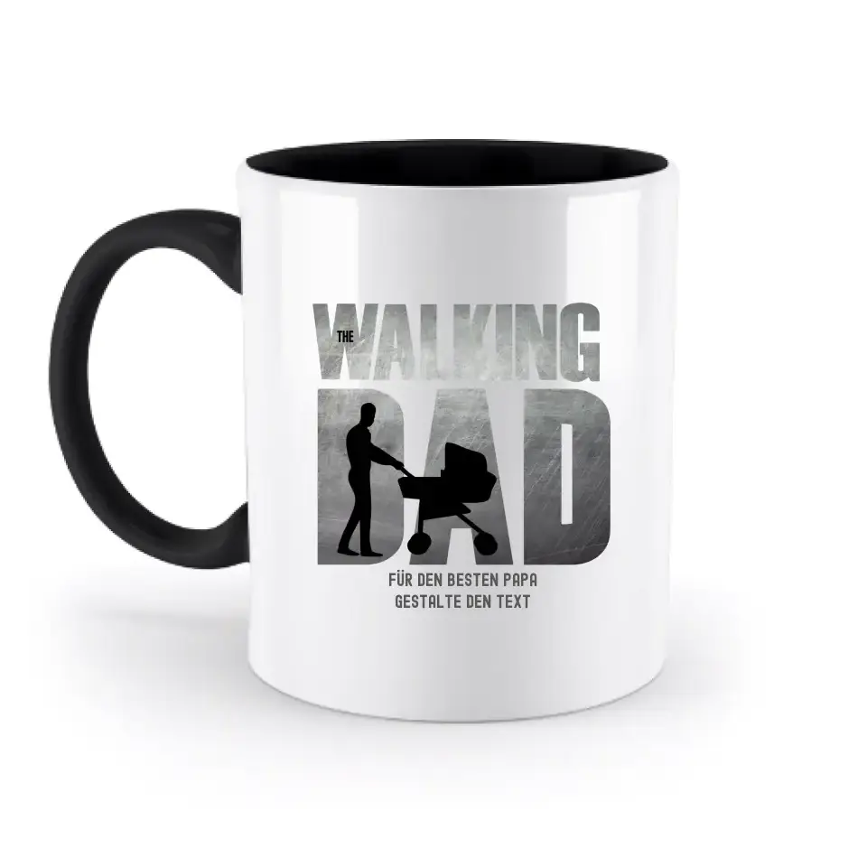 The Walking Dad 1 • zweifarbige Tasse • Motivprodukt • personalisiert