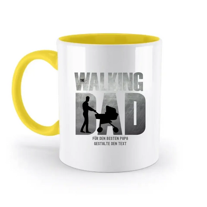 The Walking Dad 1 • zweifarbige Tasse • Motivprodukt • personalisiert - zweifarbige Tasse • spülmaschinengeeignet