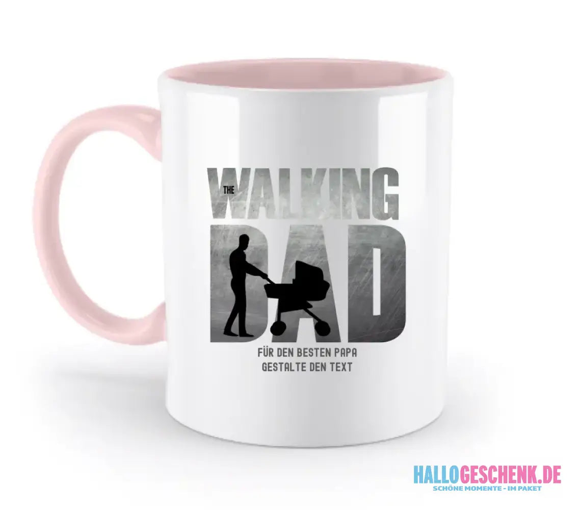 The Walking Dad 1 • zweifarbige Tasse • Motivprodukt • personalisiert - zweifarbige Tasse • spülmaschinengeeignet