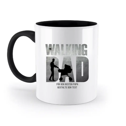 The Walking Dad 1 • zweifarbige Tasse • Motivprodukt • personalisiert - zweifarbige Tasse • spülmaschinengeeignet