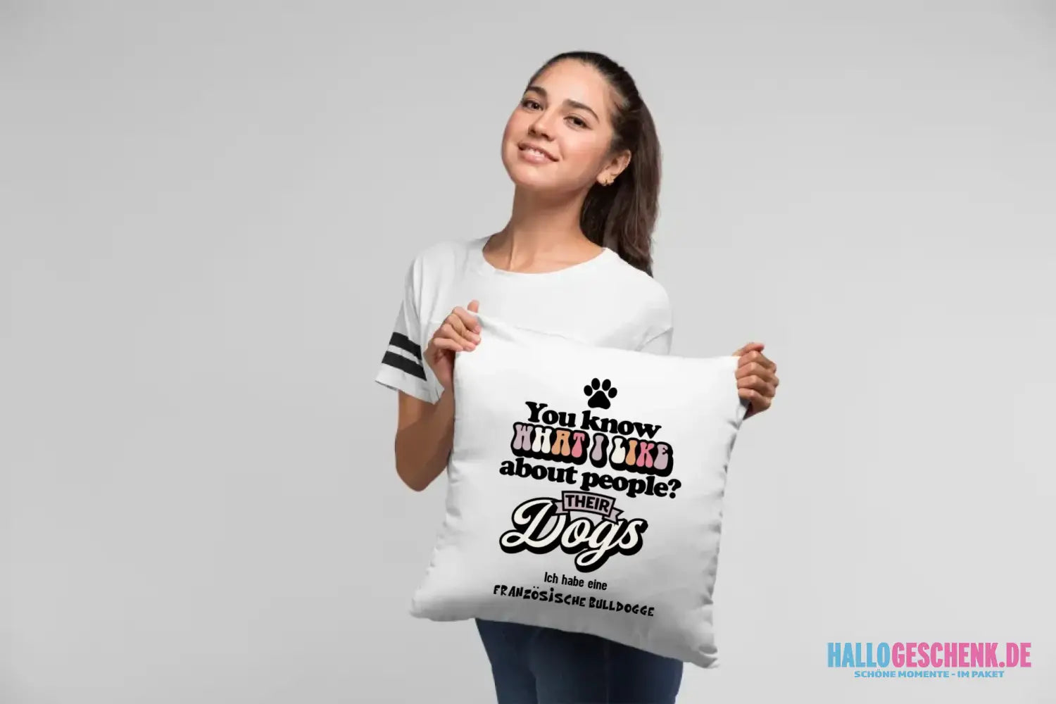 Their Dogs • Hund • Passe den Text an • Kissen 40x40 cm • Exklusivdesign • personalisiert