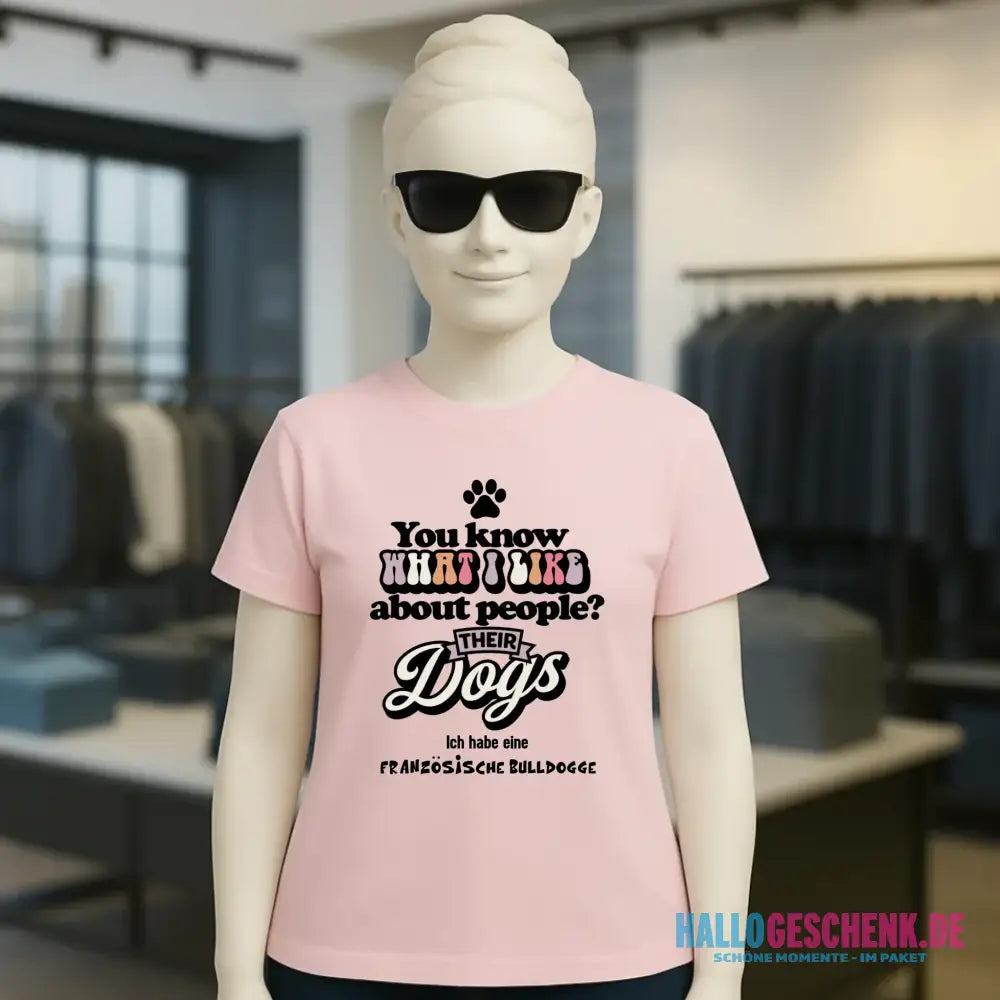 Their Dogs • Hund • Passe den Text an • Ladies Premium T-Shirt XS-2XL aus Bio-Baumwolle für Damen • Exklusivdesign • personalisiert