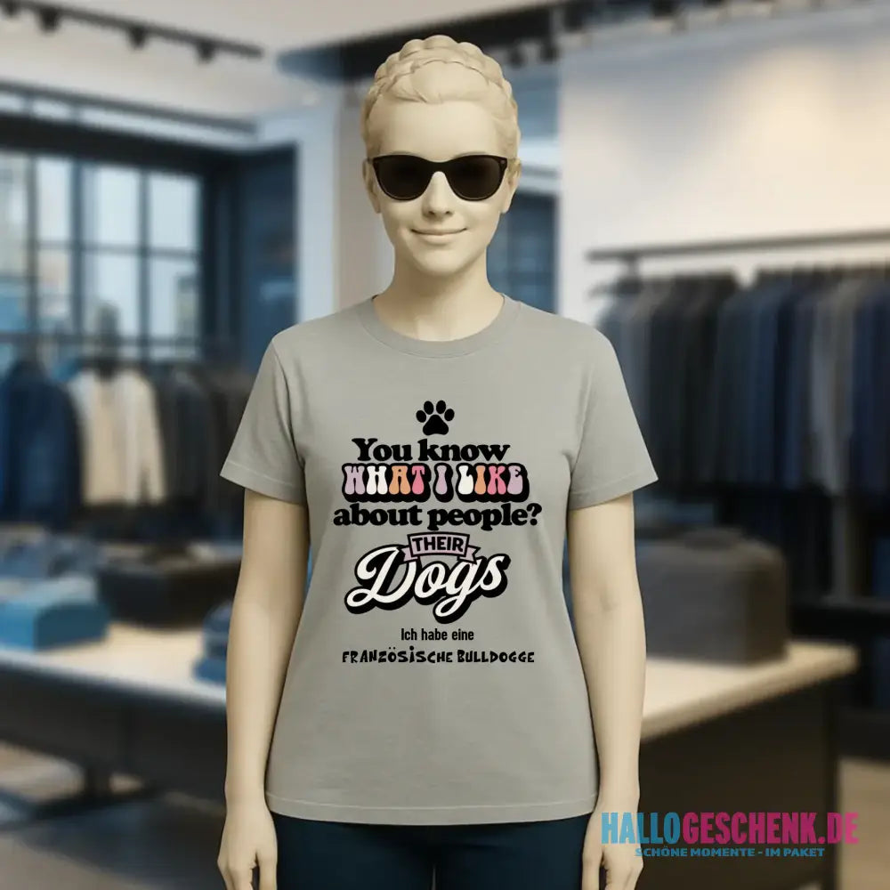 Their Dogs • Hund • Passe den Text an • Ladies Premium T-Shirt XS-2XL aus Bio-Baumwolle für Damen • Exklusivdesign • personalisiert