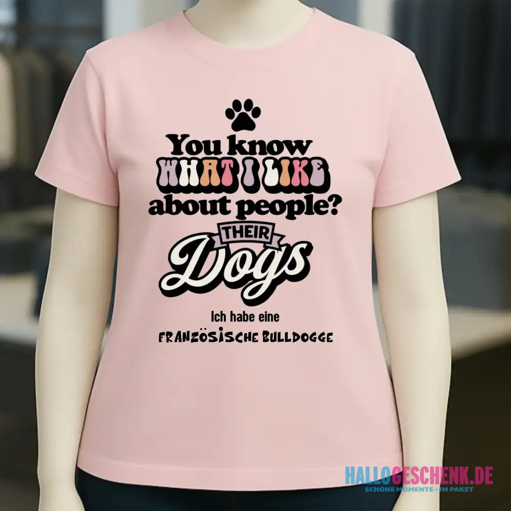 Their Dogs • Hund • Passe den Text an • Ladies Premium T-Shirt XS-2XL aus Bio-Baumwolle für Damen • Exklusivdesign • personalisiert