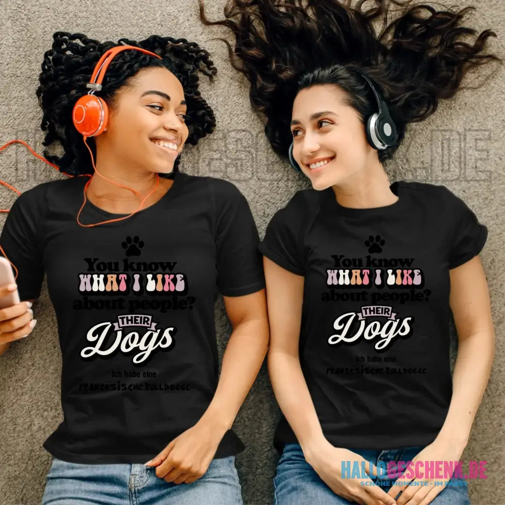 Their Dogs • Hund • Passe den Text an • Ladies Premium T-Shirt XS-2XL aus Bio-Baumwolle für Damen • Exklusivdesign • personalisiert
