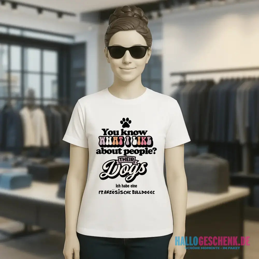 Their Dogs • Hund • Passe den Text an • Ladies Premium T-Shirt XS-2XL aus Bio-Baumwolle für Damen • Exklusivdesign • personalisiert
