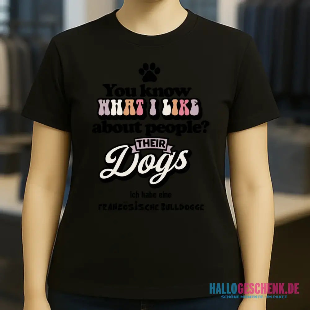 Their Dogs • Hund • Passe den Text an • Ladies Premium T-Shirt XS-2XL aus Bio-Baumwolle für Damen • Exklusivdesign • personalisiert