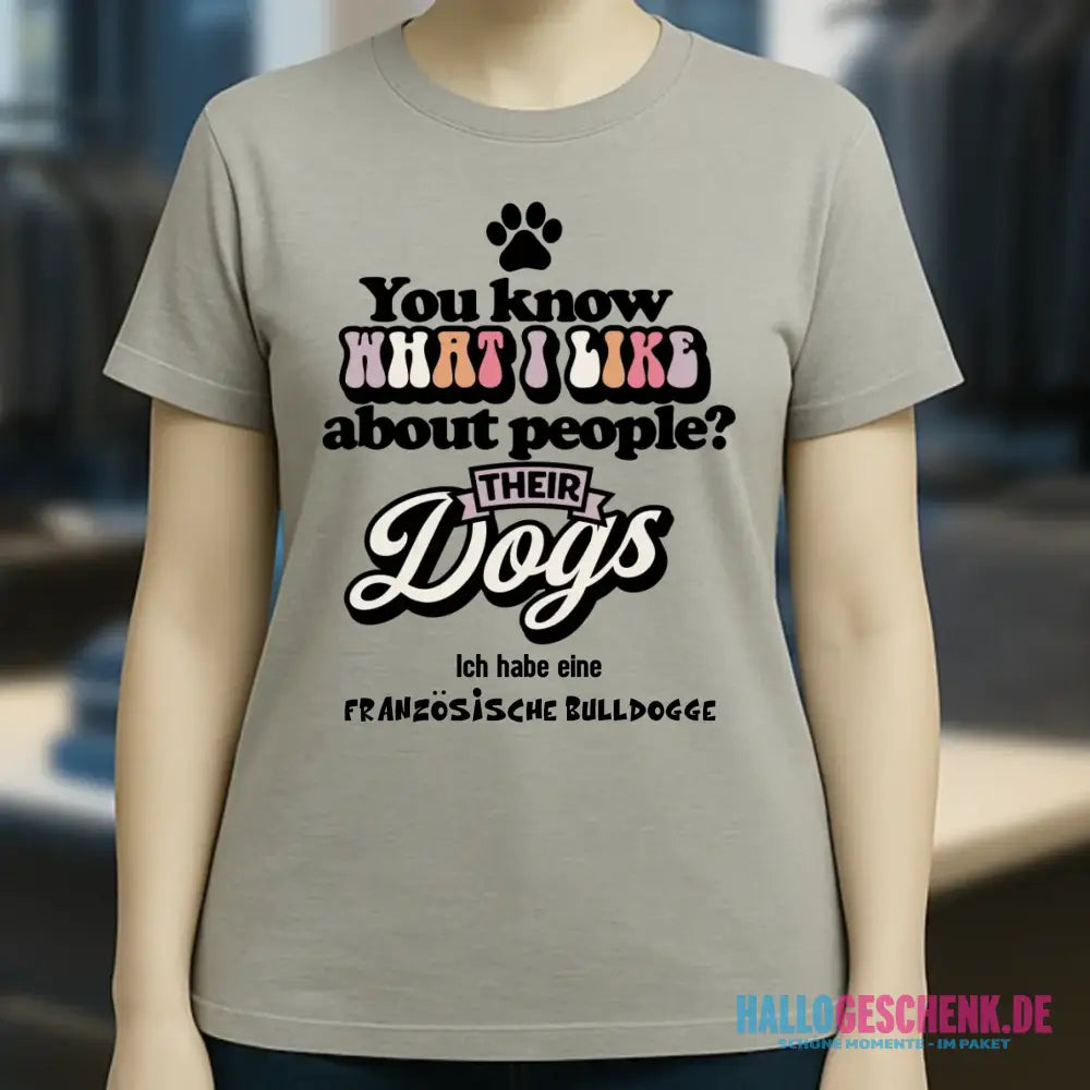 Their Dogs • Hund • Passe den Text an • Ladies Premium T-Shirt XS-2XL aus Bio-Baumwolle für Damen • Exklusivdesign • personalisiert