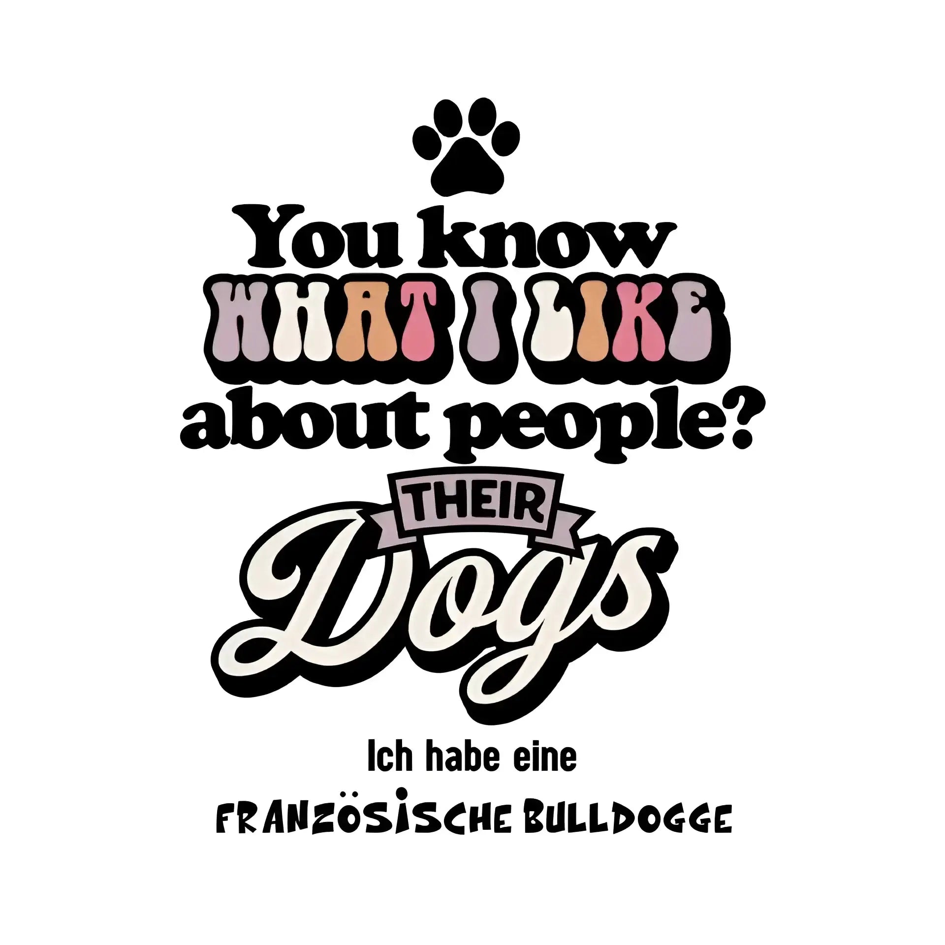 Their Dogs • Hund • Passe den Text an • STICKER 20x20 cm (Aufkleber) - White / OneSize / ausgestanzter Sticker 20x20 cm