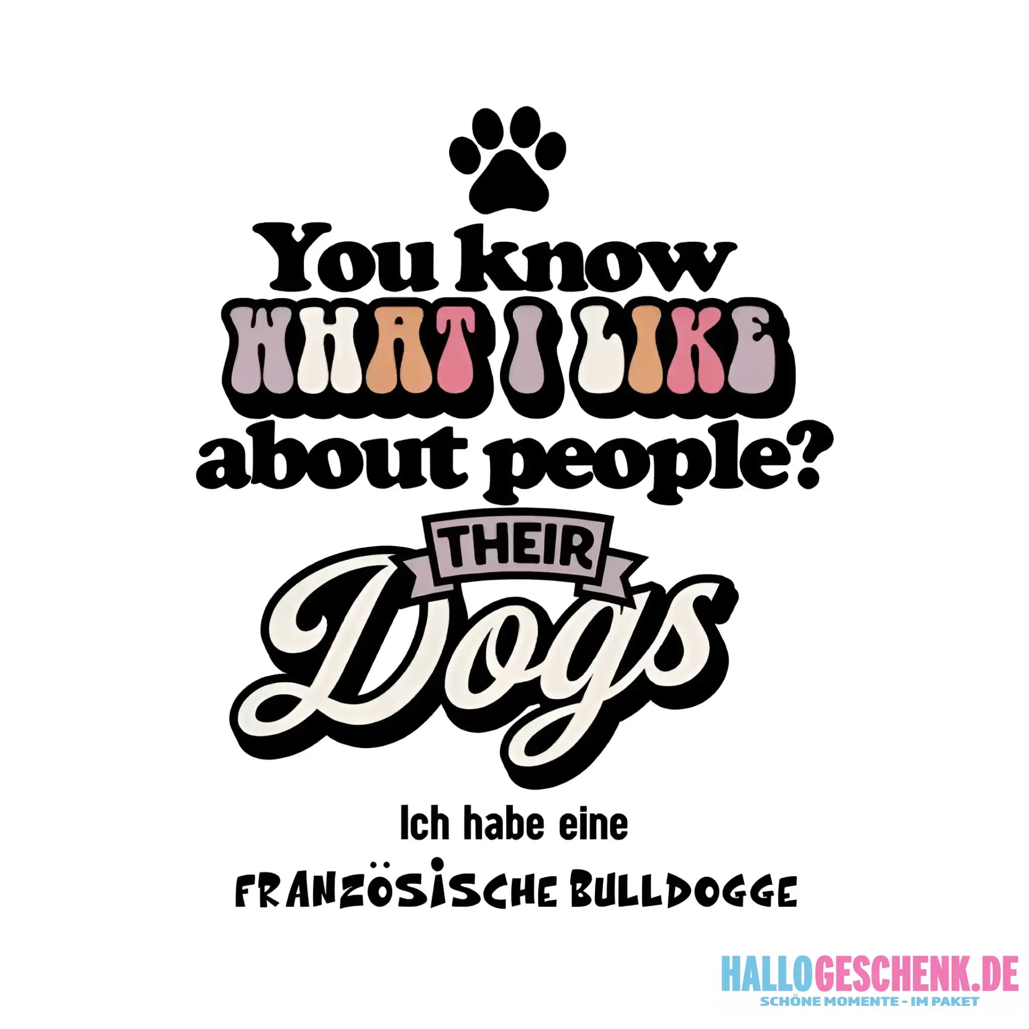 Their Dogs • Hund • Passe den Text an • STICKER 20x20 cm (Aufkleber) - White / OneSize / ausgestanzter Sticker 20x20 cm