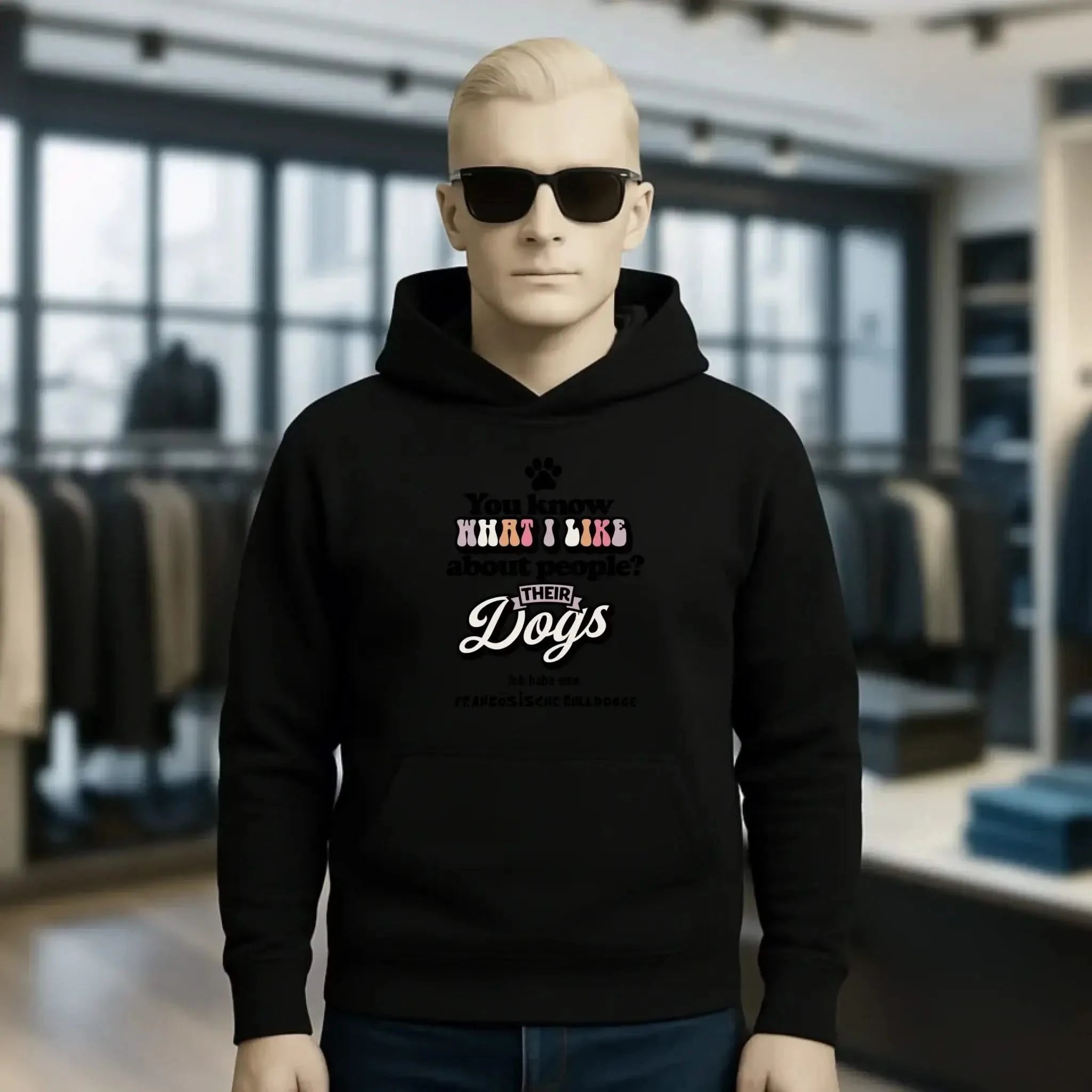 Their Dogs • Hund • Passe den Text an • Unisex Premium Hoodie XS-5XL aus Bio-Baumwolle für Damen & Herren • Exklusivdesign • personalisiert