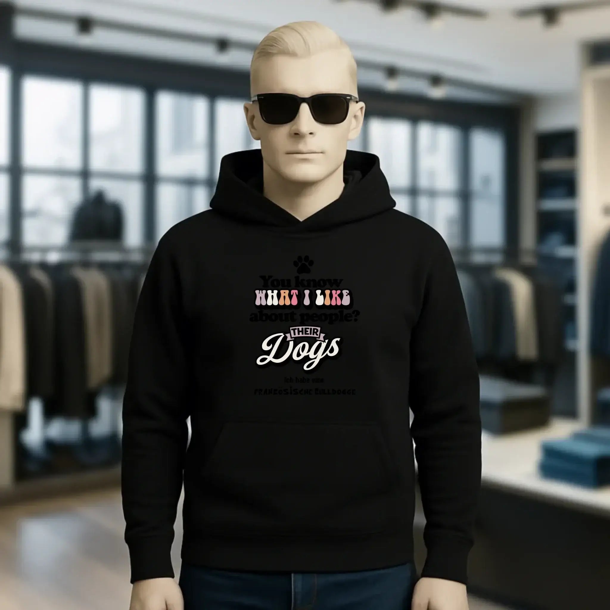 Their Dogs • Hund • Passe den Text an • Unisex Premium Hoodie XS-5XL aus Bio-Baumwolle für Damen & Herren • Exklusivdesign • personalisiert