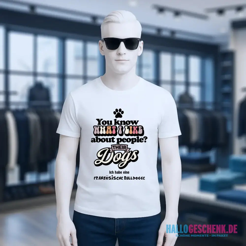 Their Dogs • Hund • Passe den Text an • Unisex Premium T-Shirt XS-5XL aus Bio-Baumwolle für Damen & Herren • Exklusivdesign • personalisiert