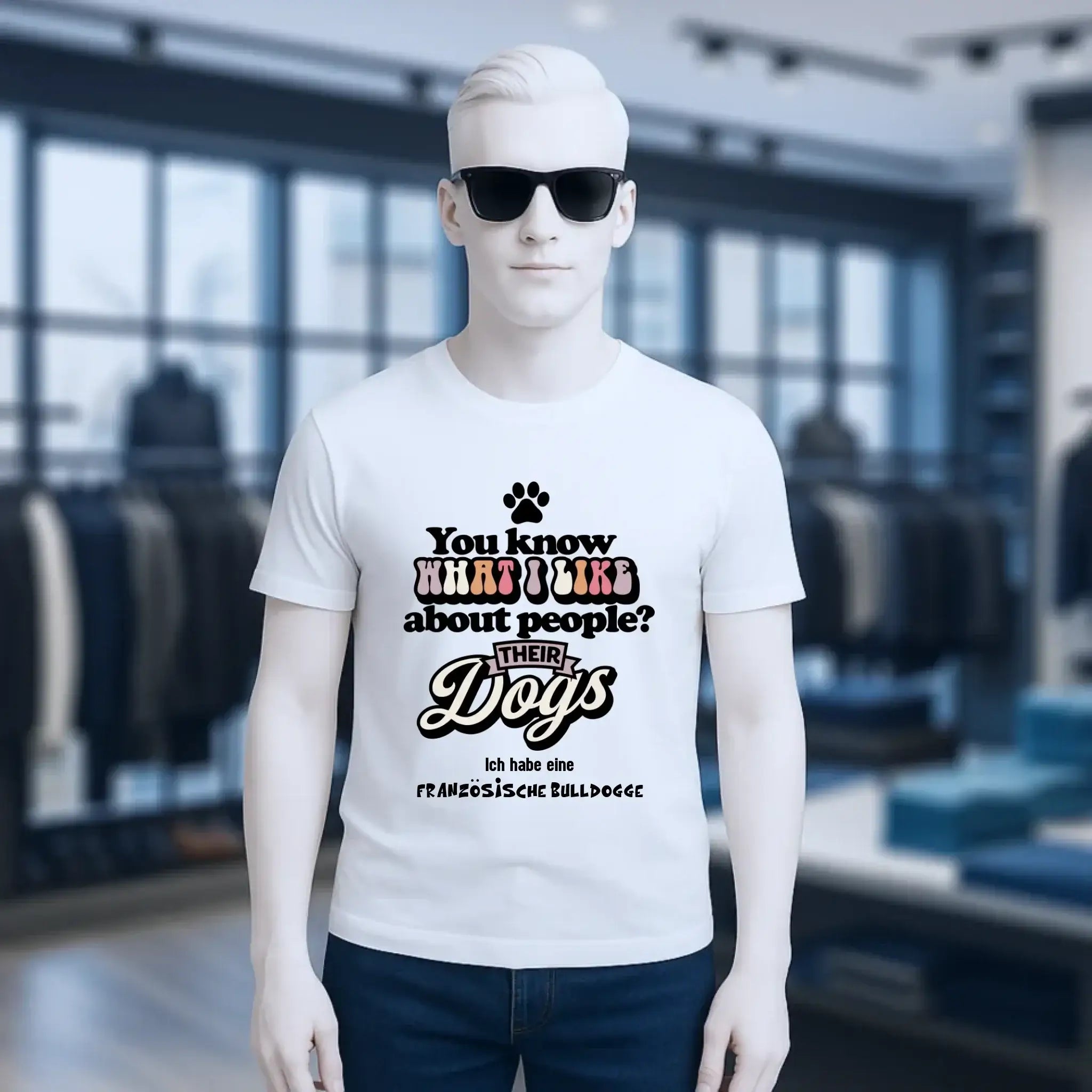 Their Dogs • Hund • Passe den Text an • Unisex Premium T-Shirt XS-5XL aus Bio-Baumwolle für Damen & Herren • Exklusivdesign • personalisiert