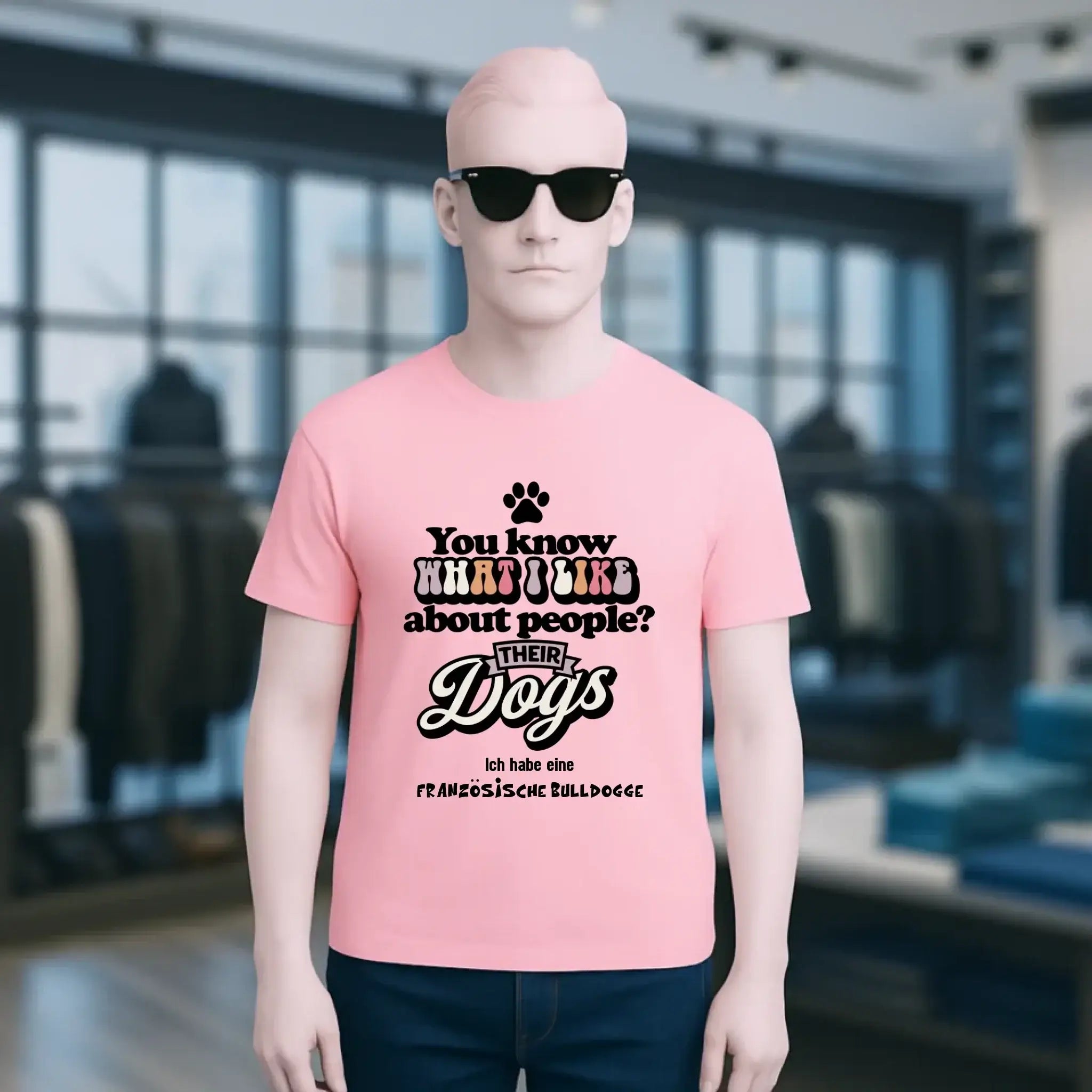 Their Dogs • Hund • Passe den Text an • Unisex Premium T-Shirt XS-5XL aus Bio-Baumwolle für Damen & Herren • Exklusivdesign • personalisiert