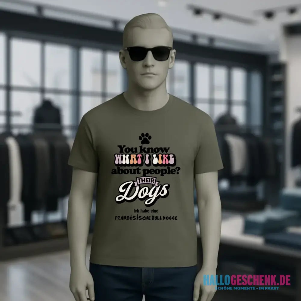Their Dogs • Hund • Passe den Text an • Unisex Premium T-Shirt XS-5XL aus Bio-Baumwolle für Damen & Herren • Exklusivdesign • personalisiert